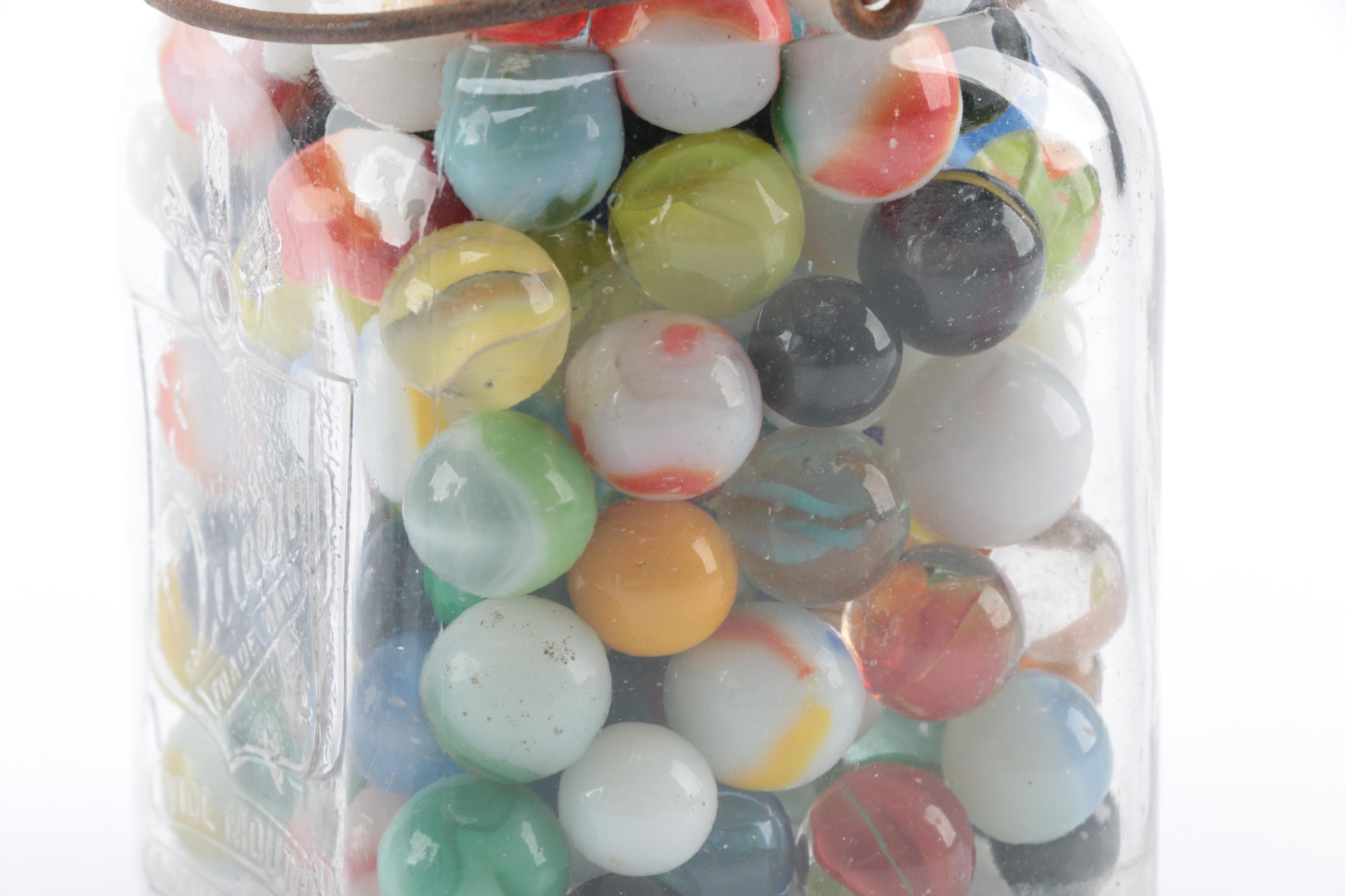 Jars of Vintage Marbles