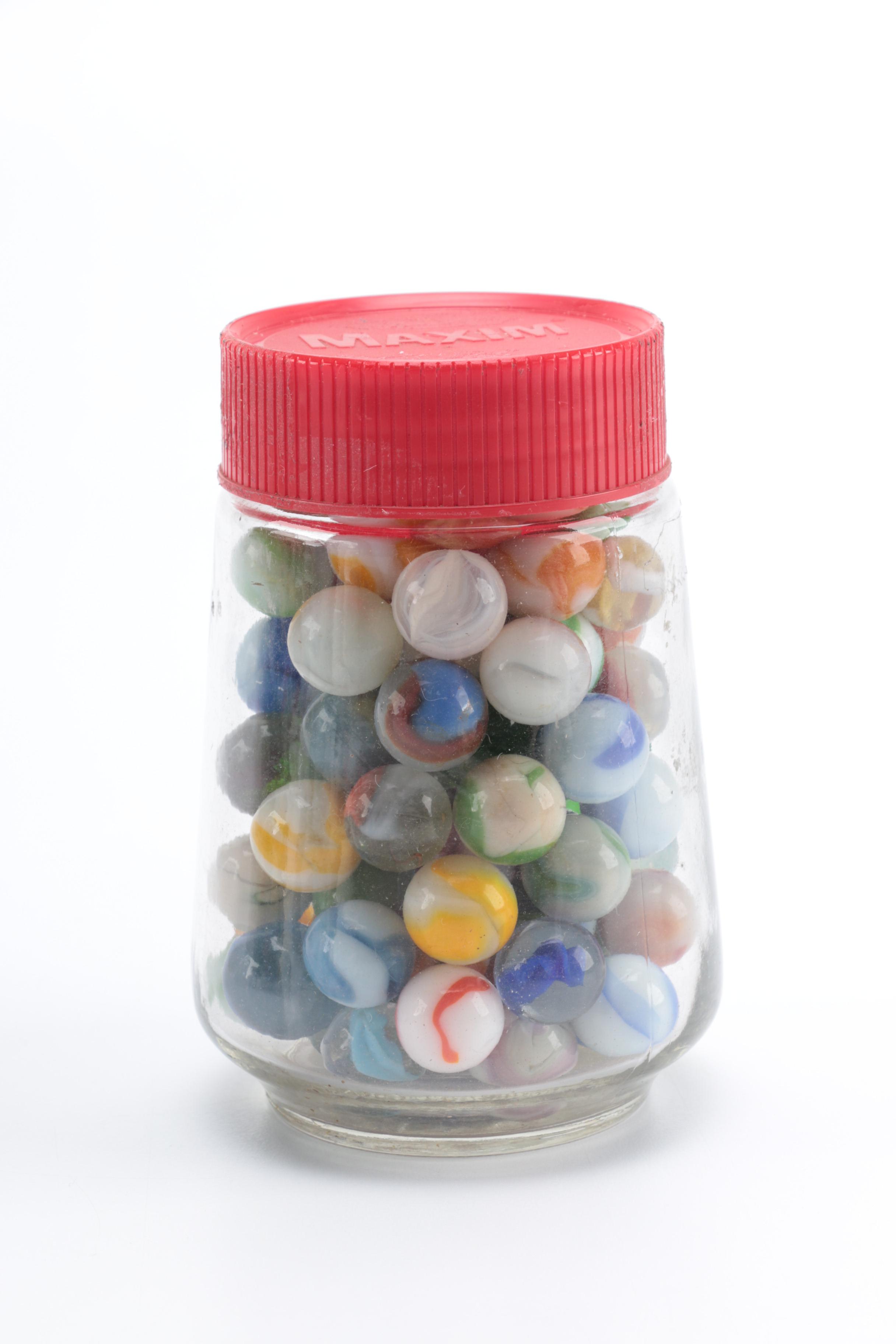 Jars of Vintage Marbles
