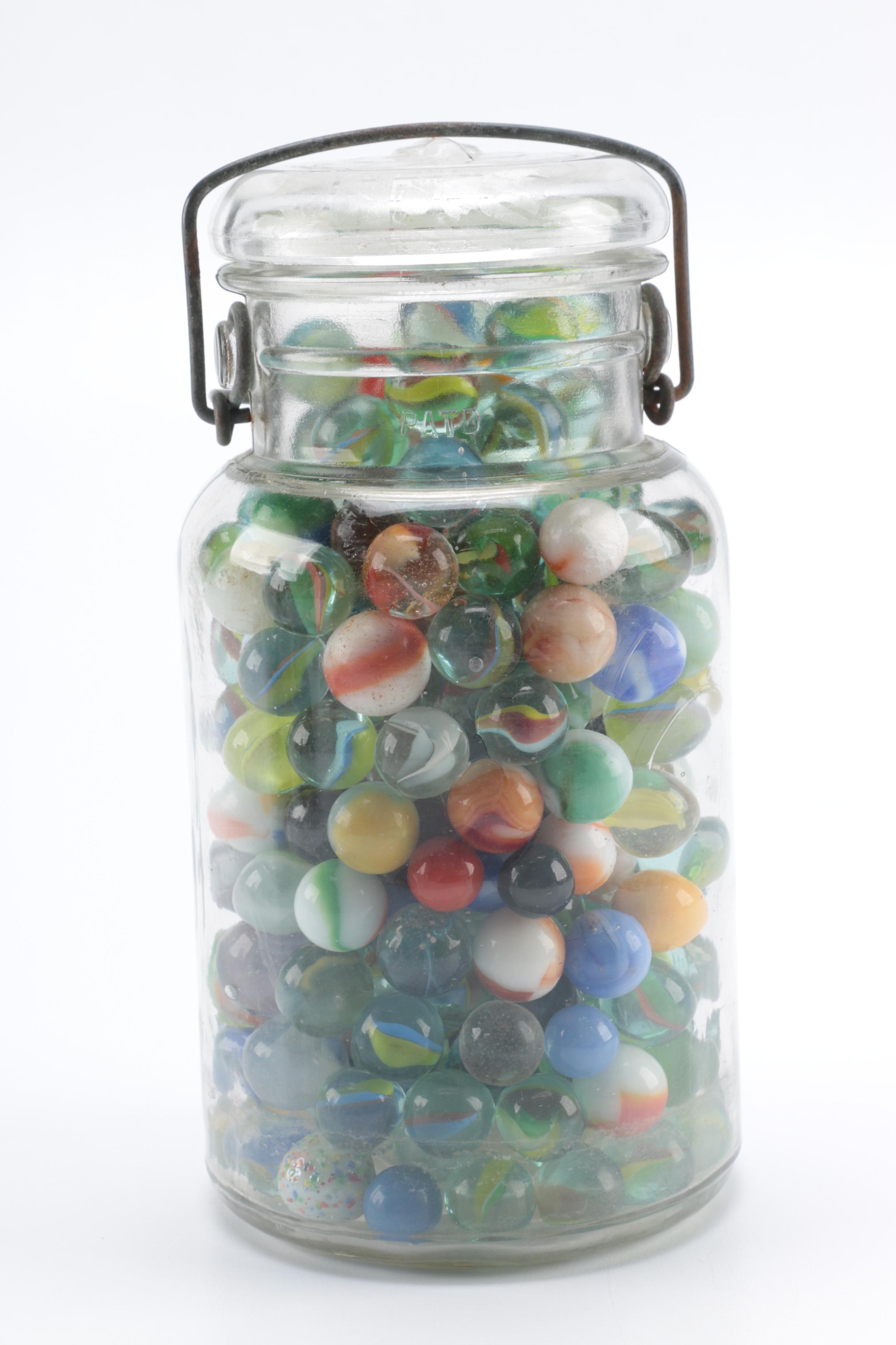 Jars of Vintage Marbles