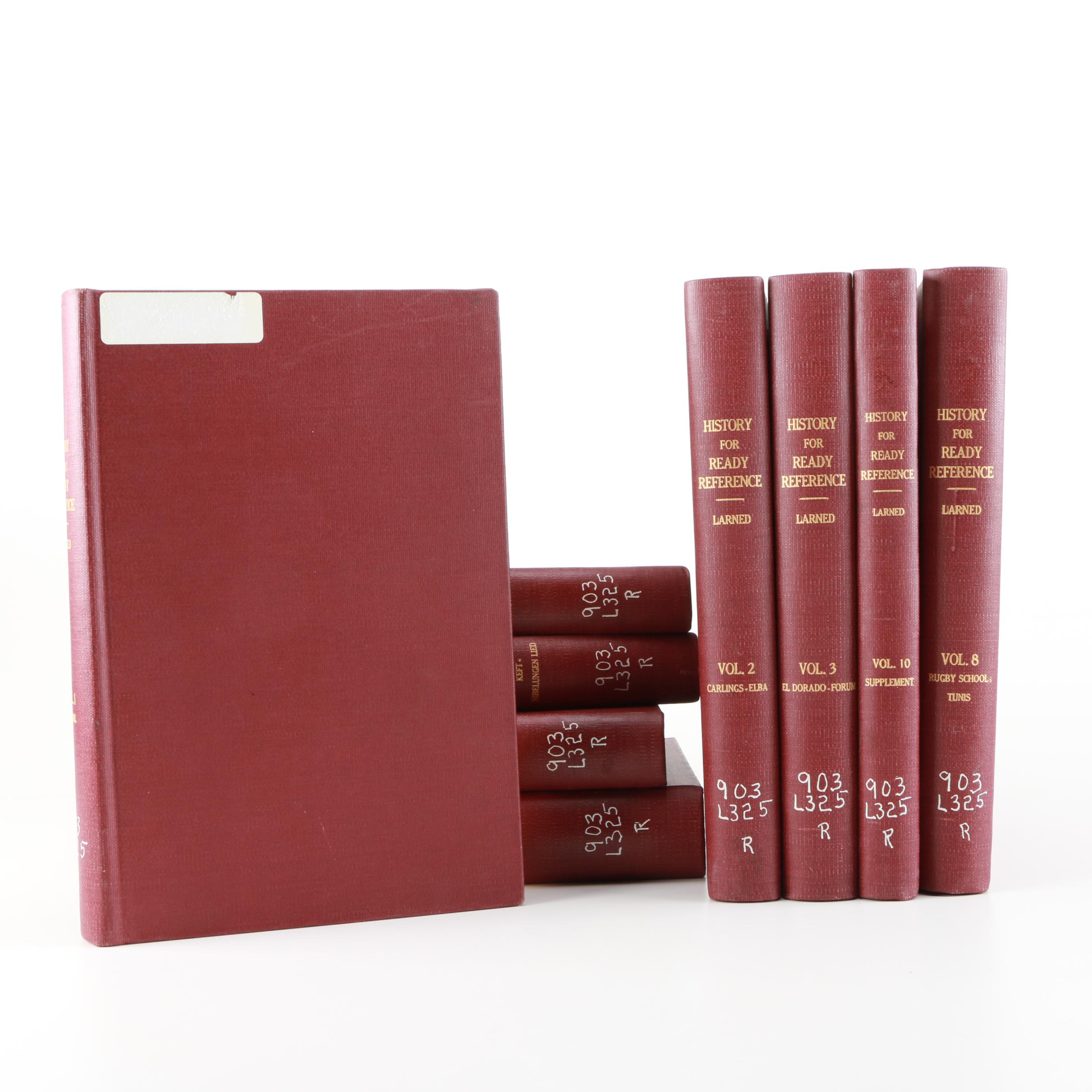 1895 Partial Set of Larned's "History For Ready Reference"