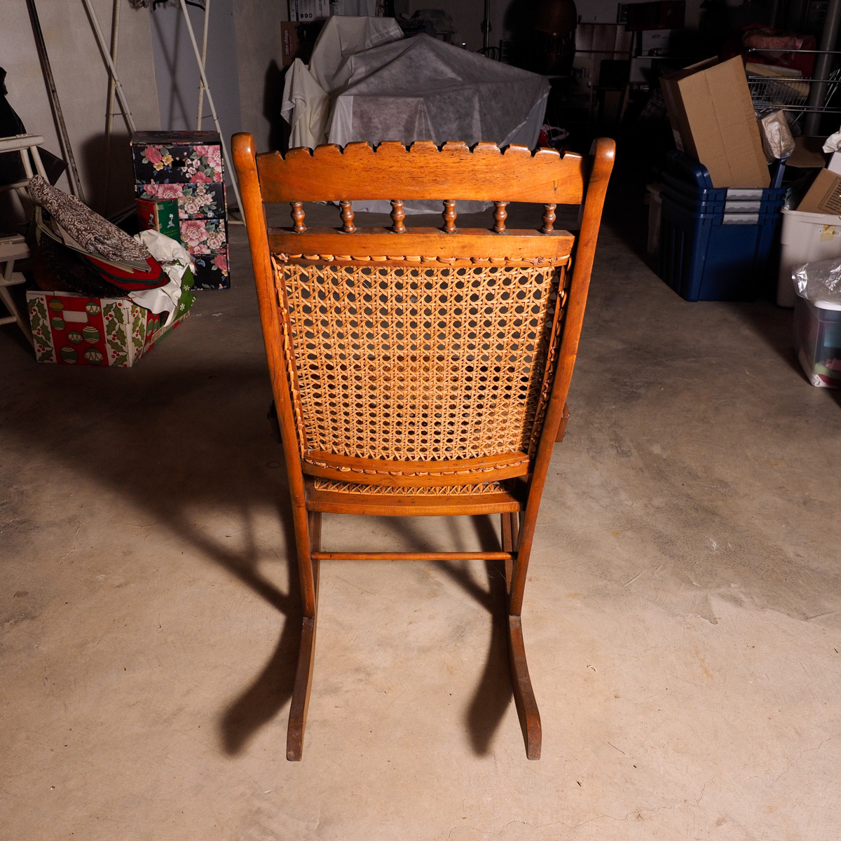 Vintage Cane Back and Seat Rocking Chair