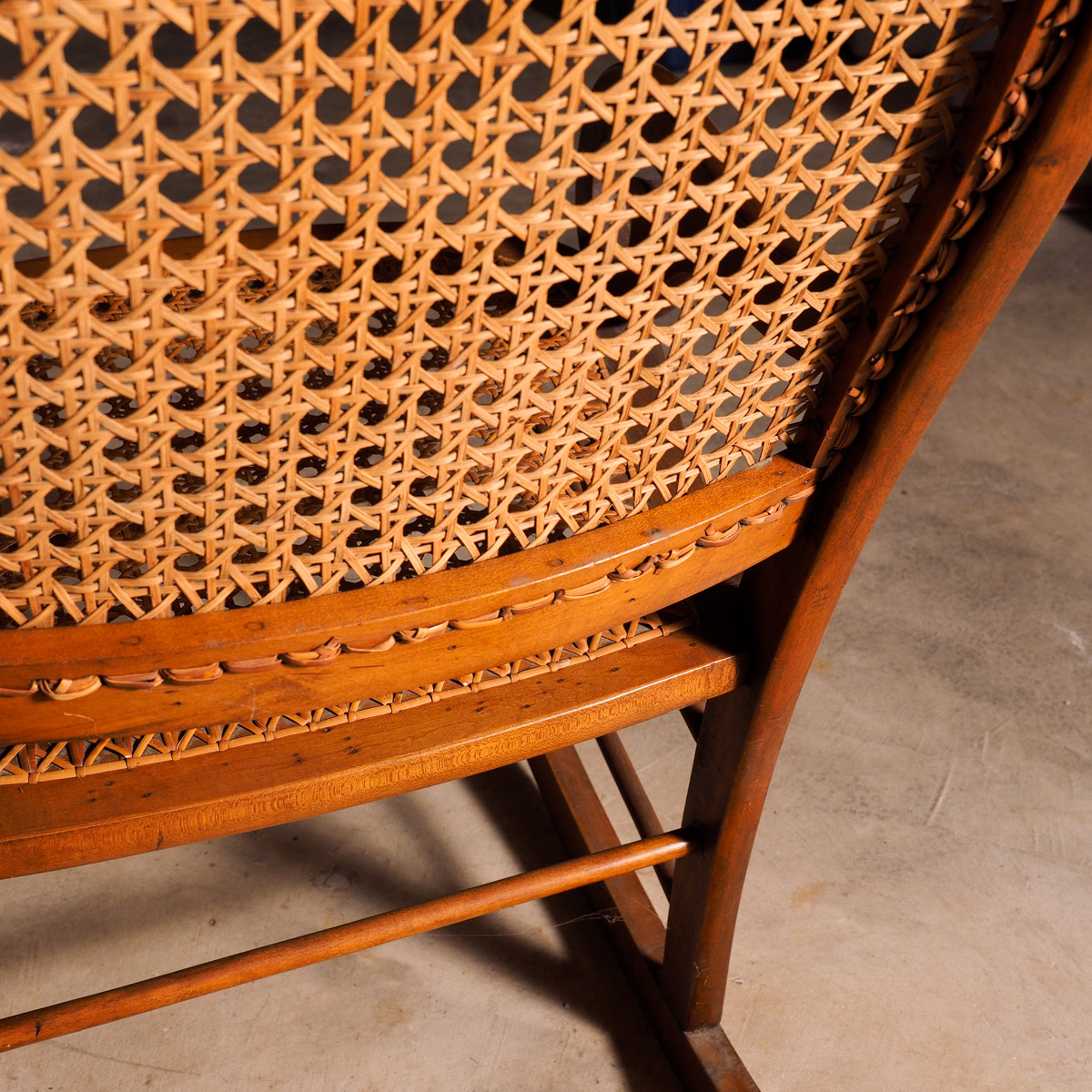 Vintage Cane Back and Seat Rocking Chair