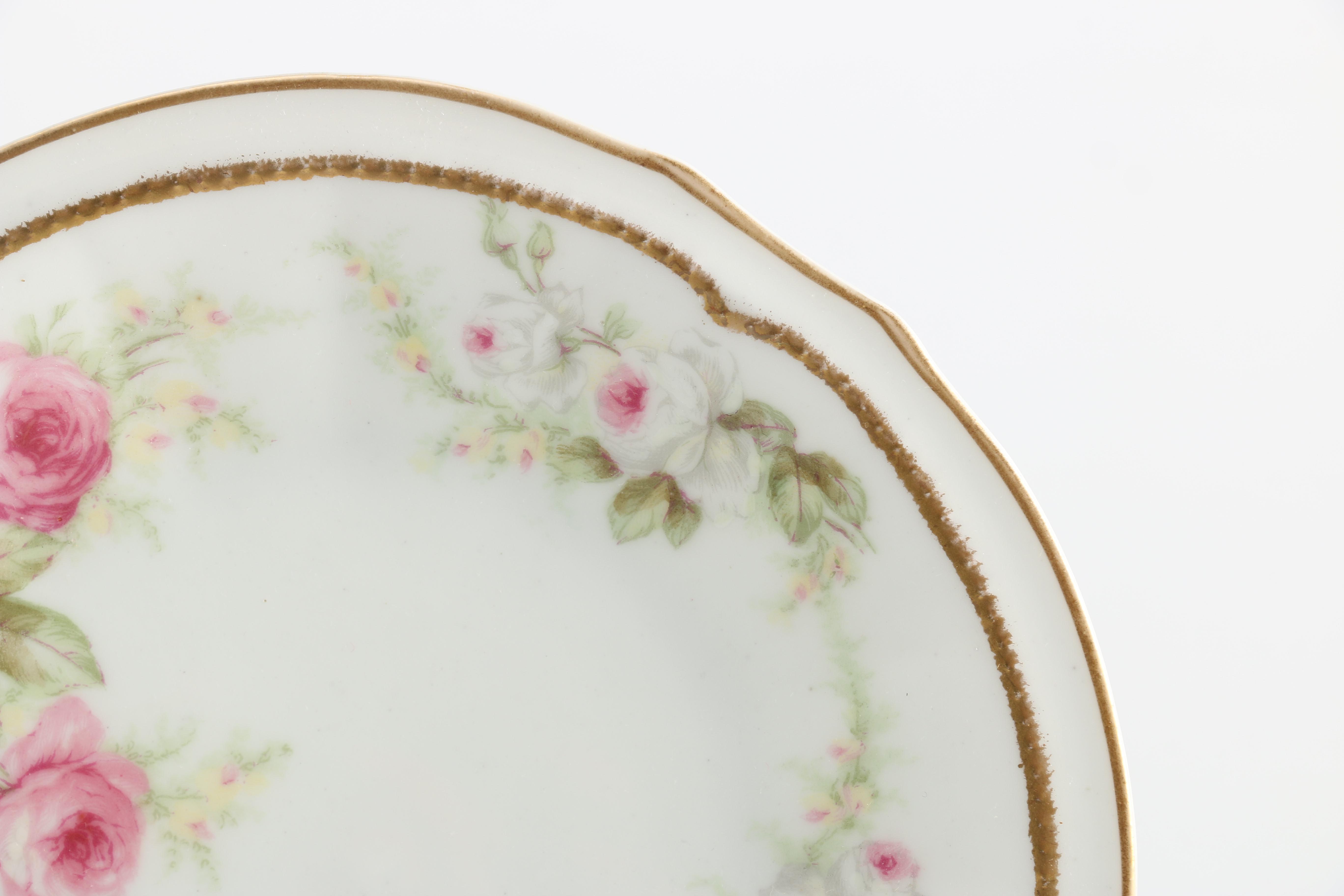 Floral Chinaware Dessert Plates With Haviland & Co.