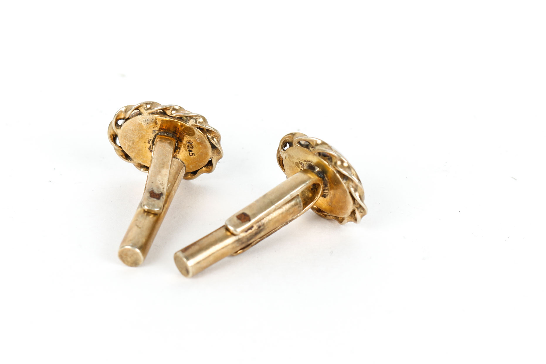 Vermeil Sterling Silver Cameo Cufflinks