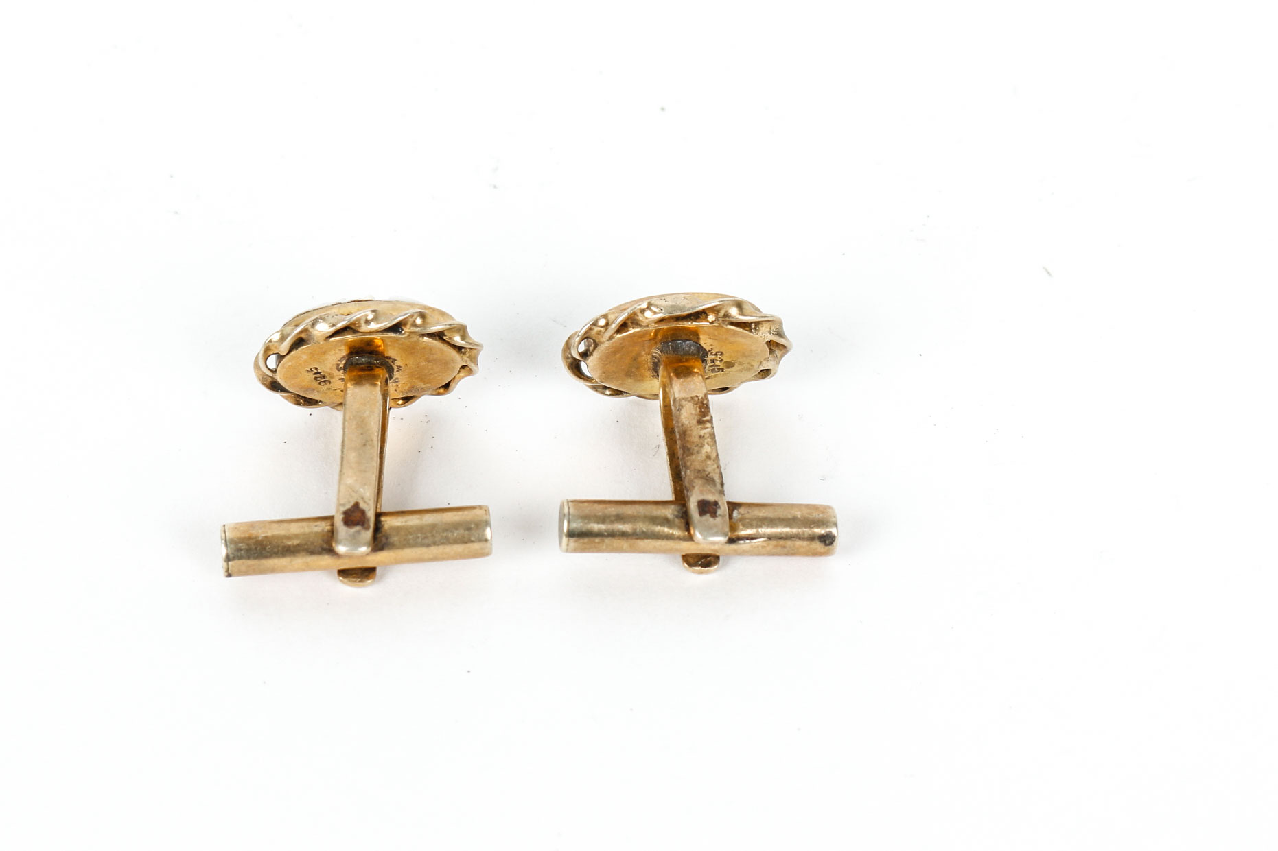 Vermeil Sterling Silver Cameo Cufflinks