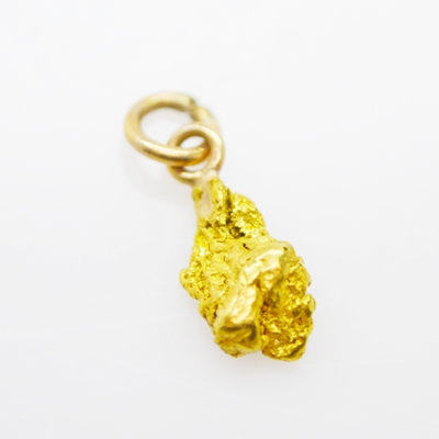 22K Yellow Gold Nugget Charm