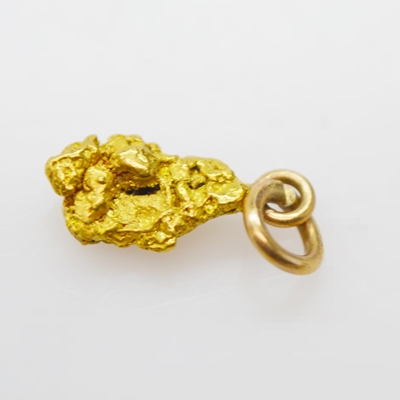 22K Yellow Gold Nugget Charm