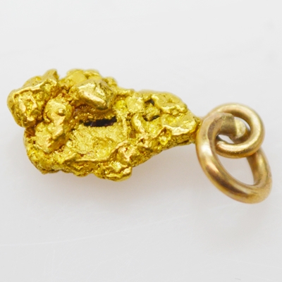 22K Yellow Gold Nugget Charm