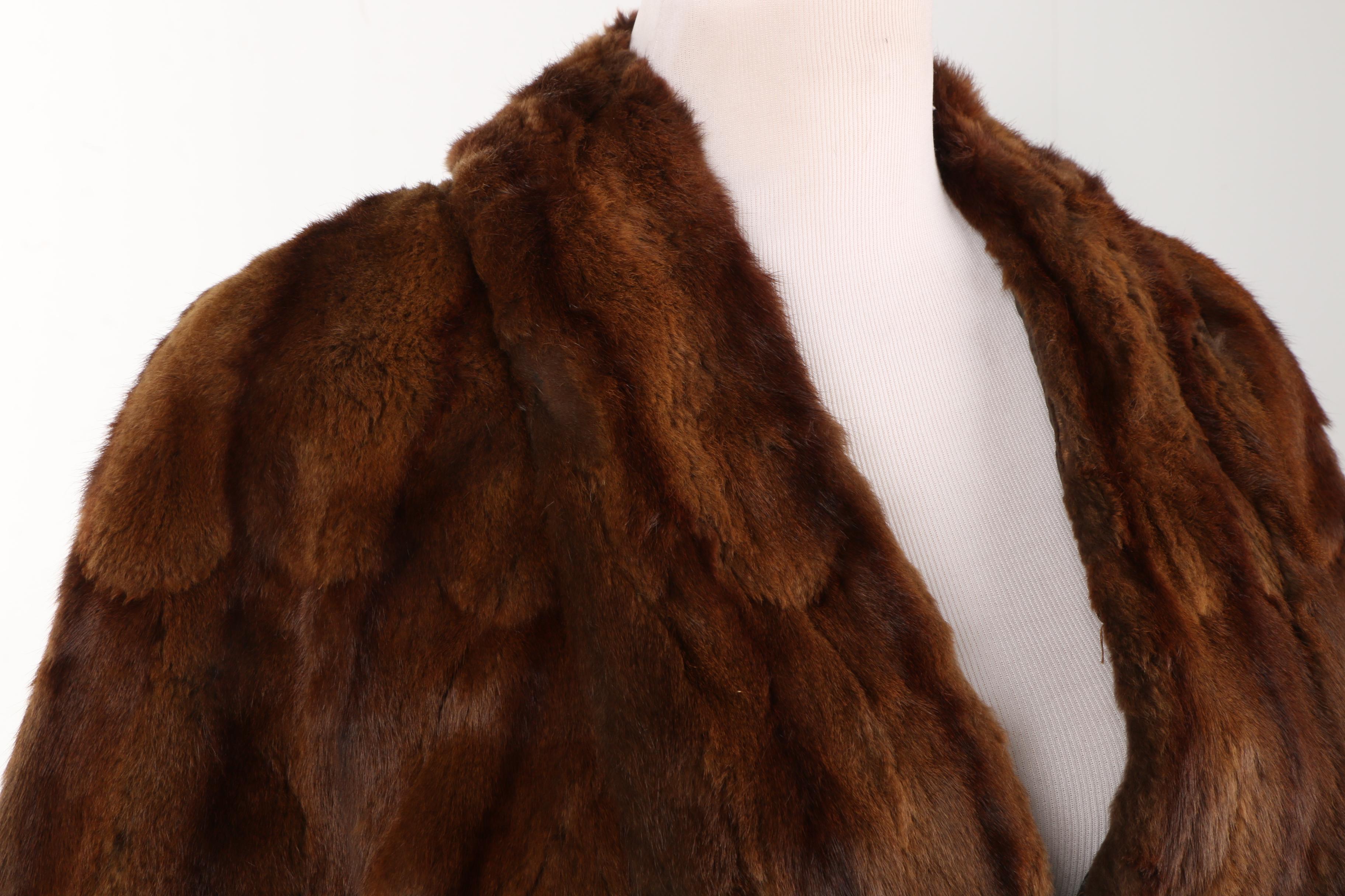 Vintage Dyed Squirrel Fur Stole