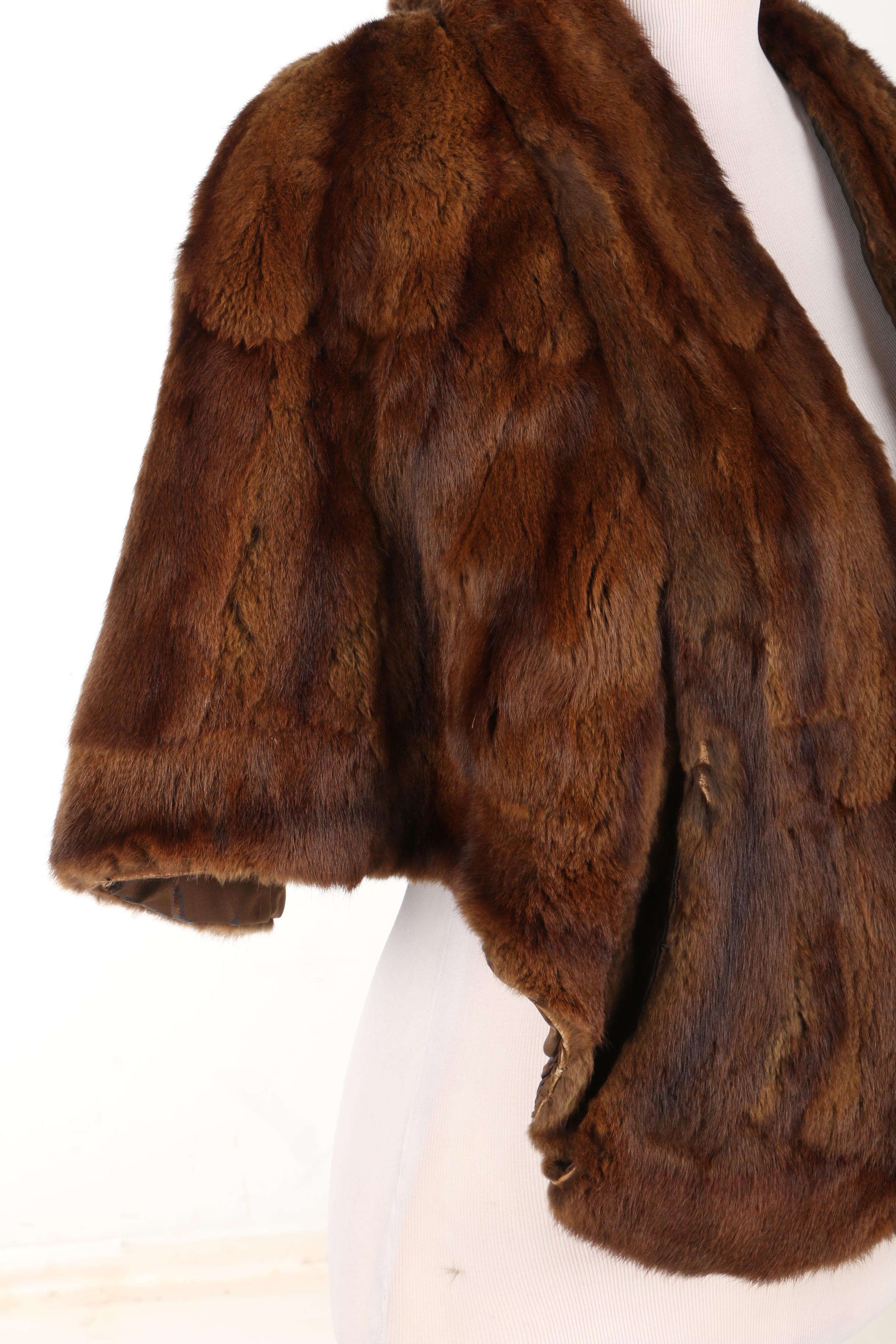 Vintage Dyed Squirrel Fur Stole