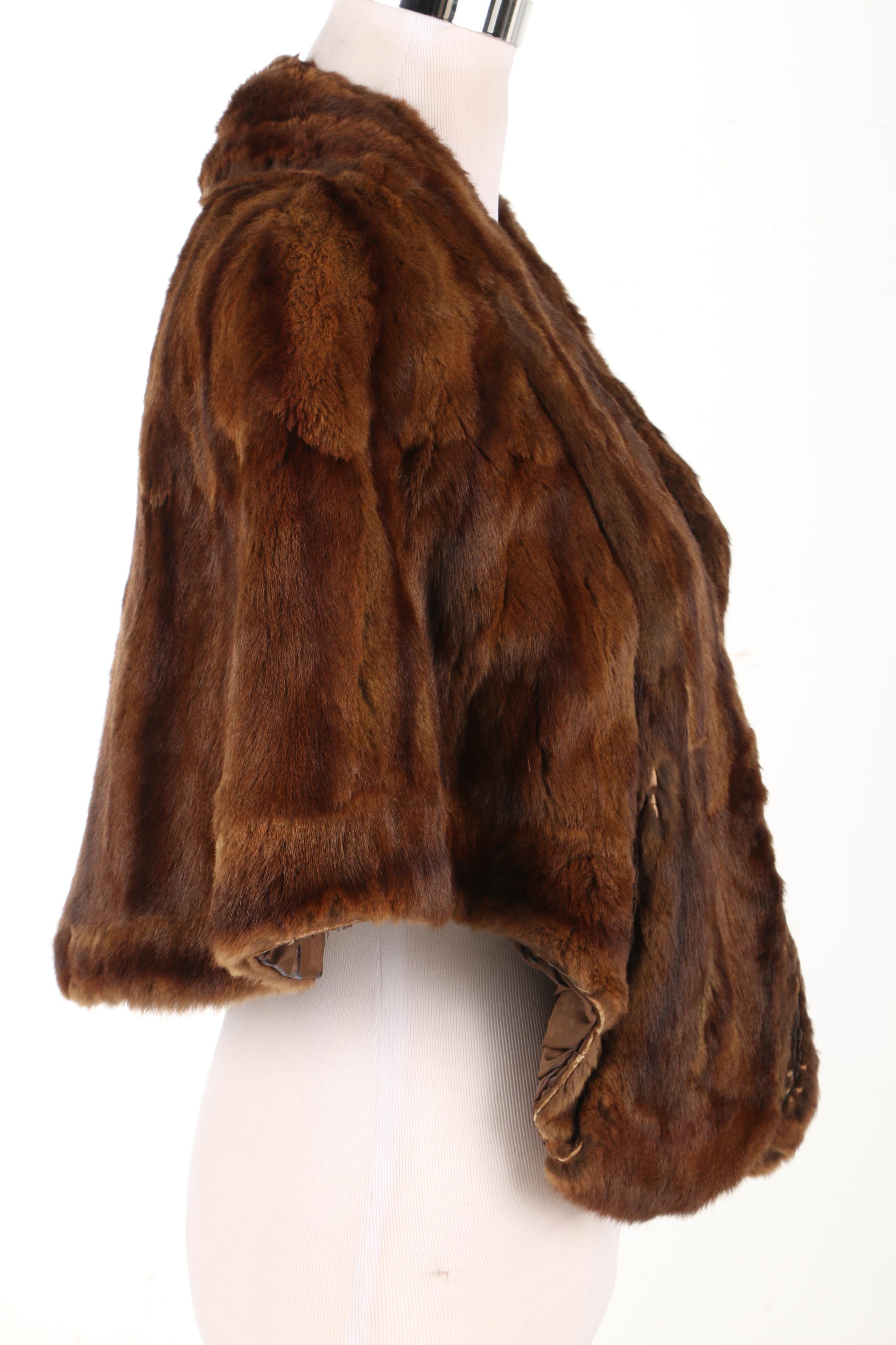 Vintage Dyed Squirrel Fur Stole