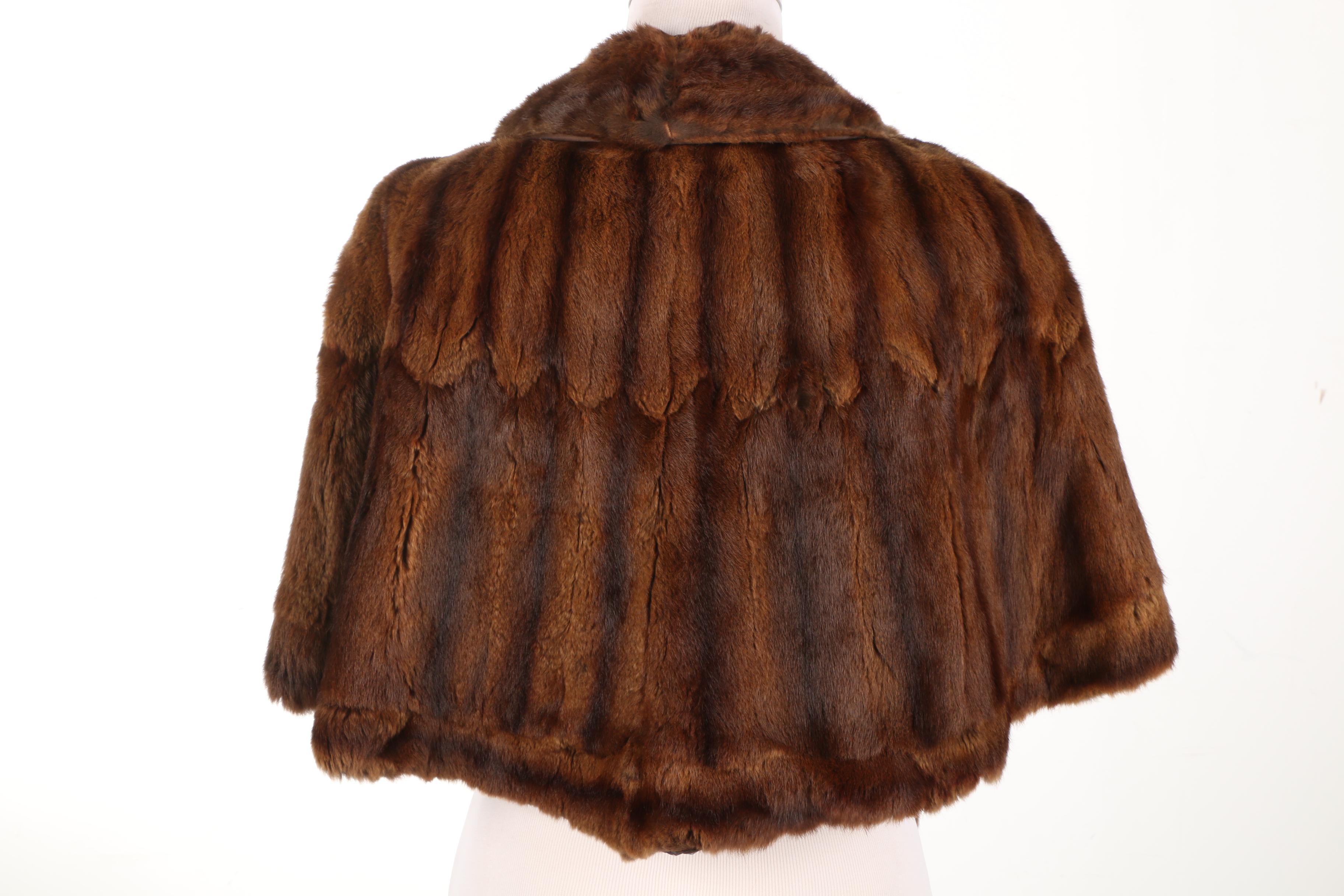 Vintage Dyed Squirrel Fur Stole