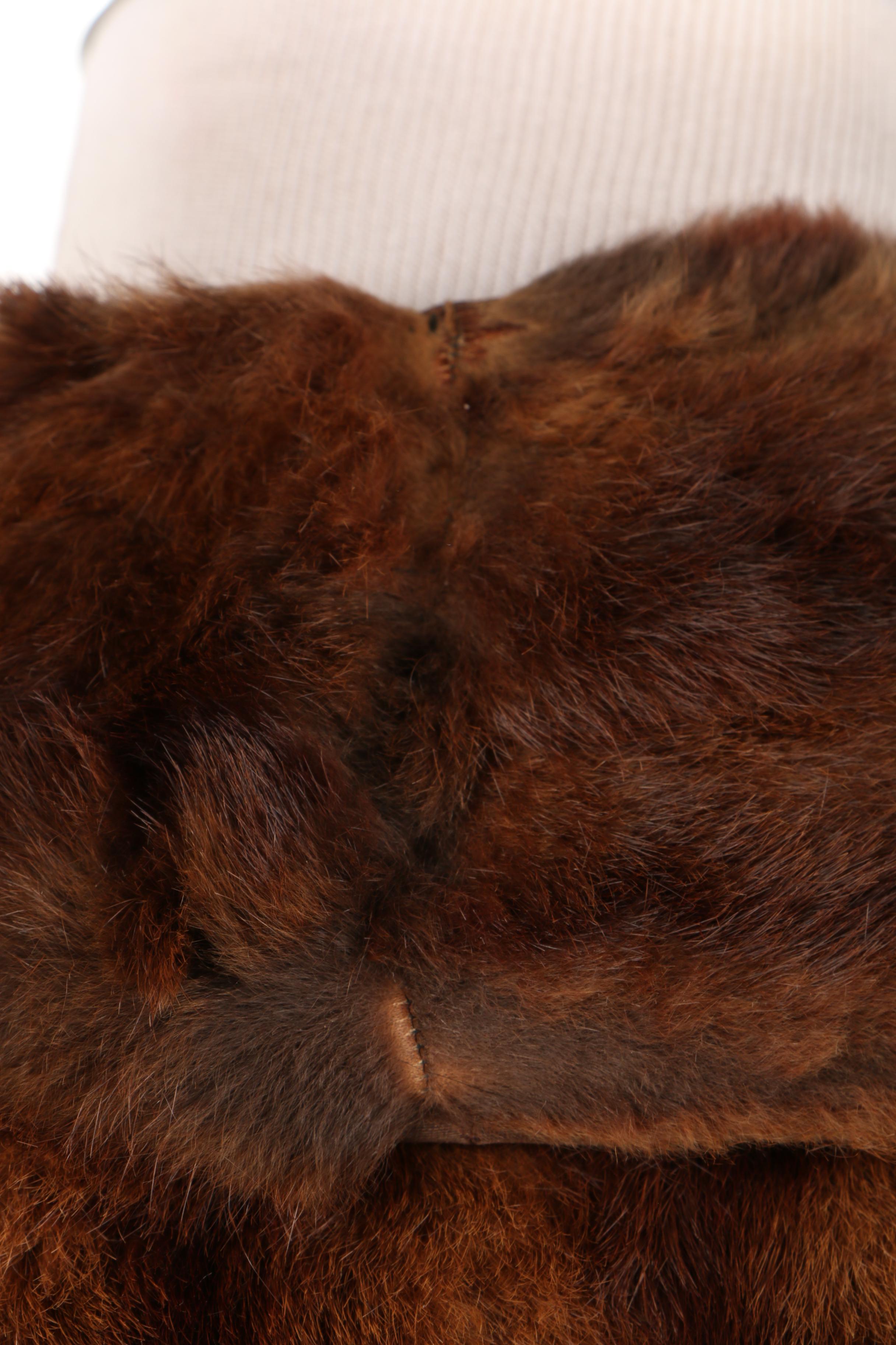 Vintage Dyed Squirrel Fur Stole