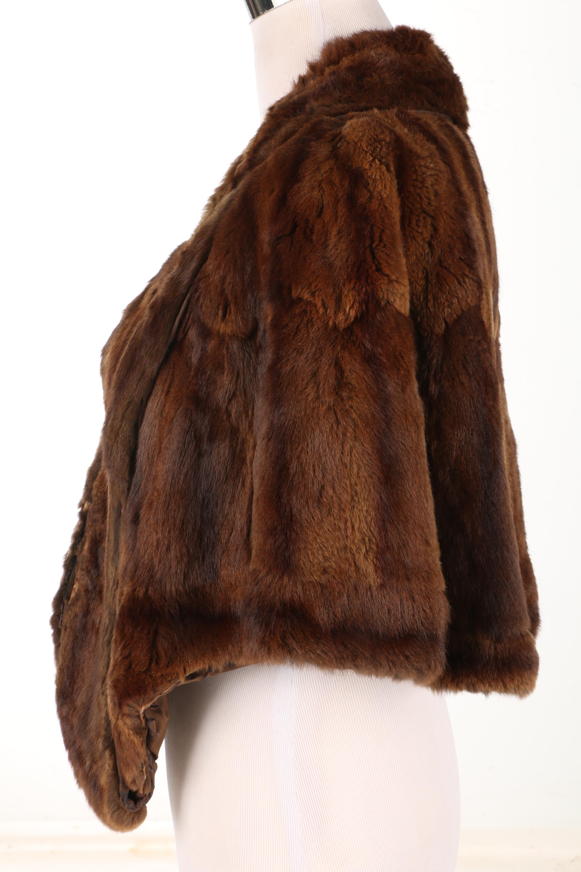 Vintage Dyed Squirrel Fur Stole
