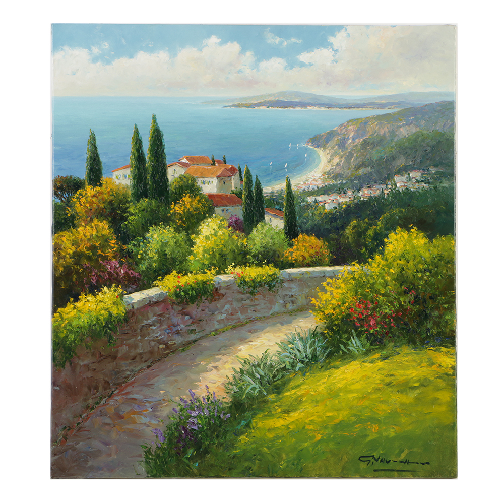 Gerhard Neswadba Oil Painting on Canvas "Amalfi"