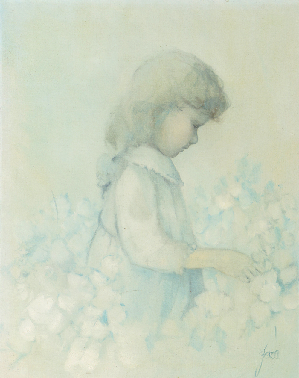 Pat Zenda Oil Painting on Canvas "Girl"