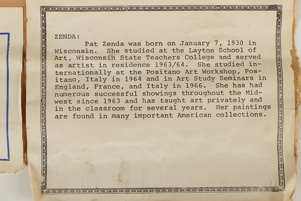 Pat Zenda Oil Painting on Canvas "Girl"