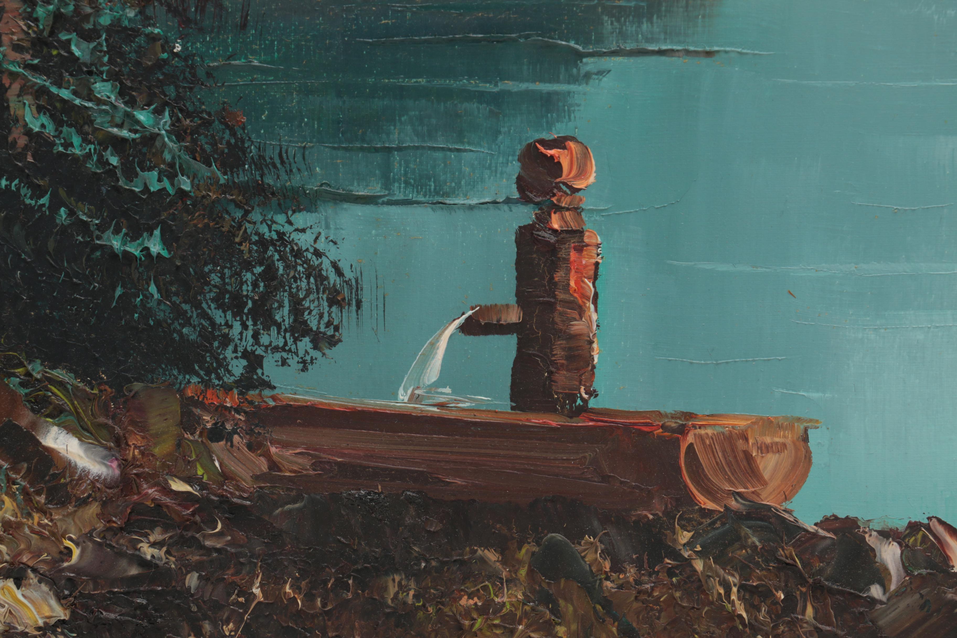 Pfitzer Oil Painting on Canvas of Mountainscape