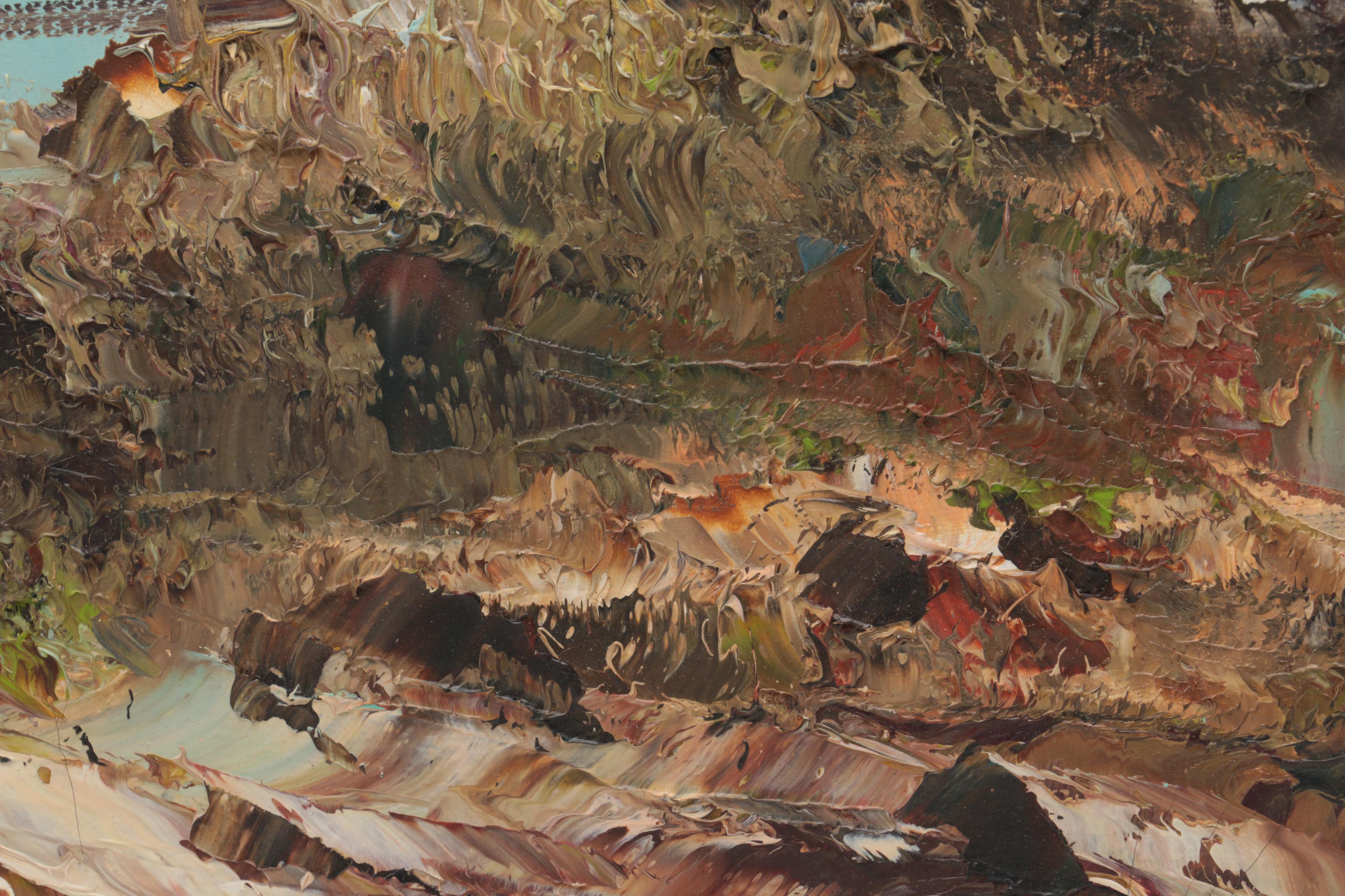 Pfitzer Oil Painting on Canvas of Mountainscape