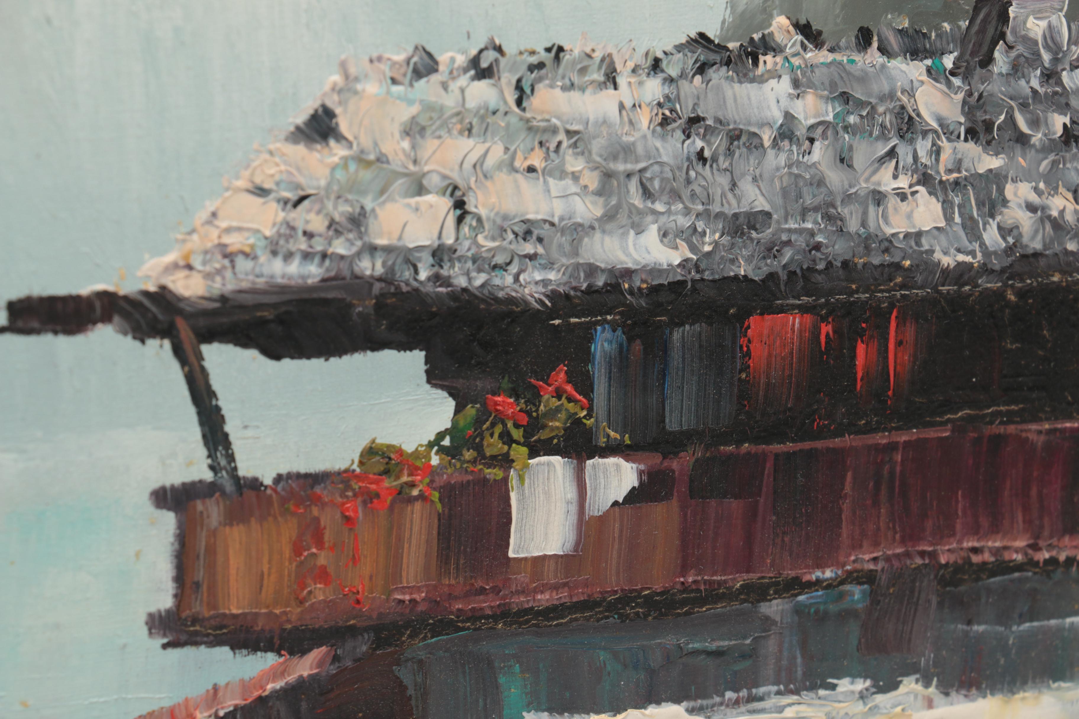 Pfitzer Oil Painting on Canvas of Mountainscape