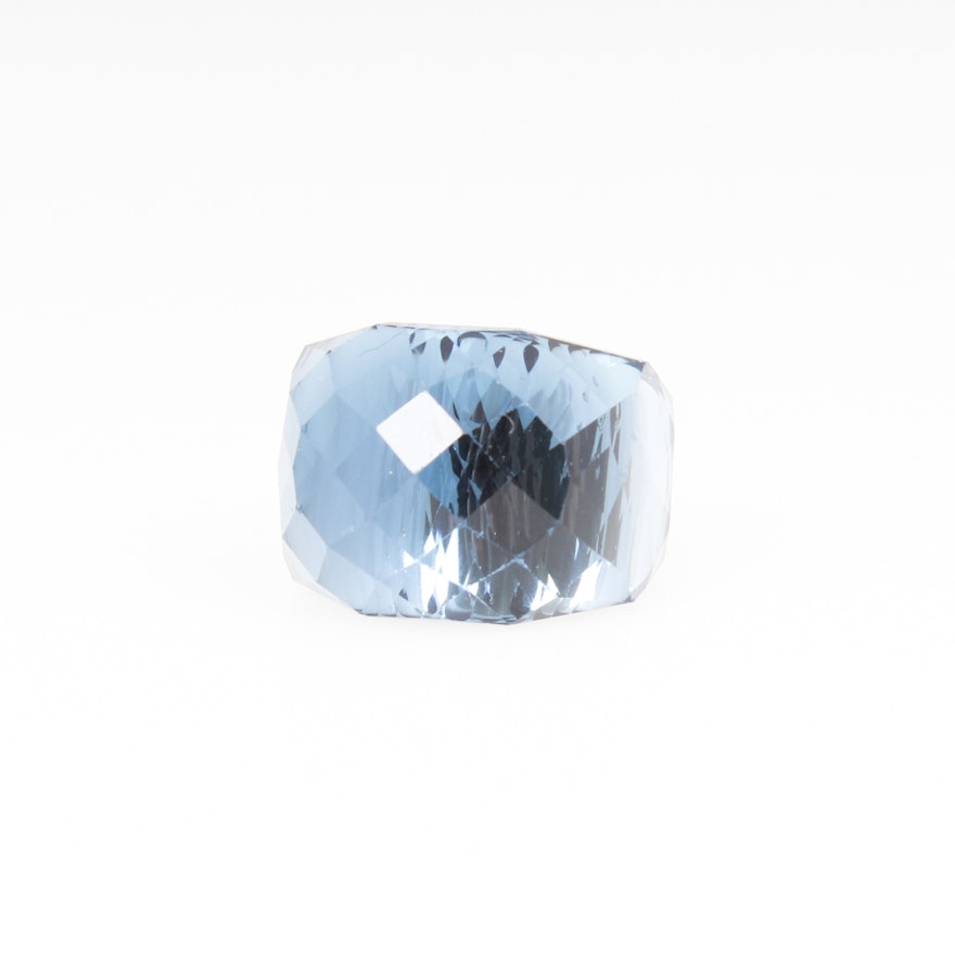 Swarovski Crystal "Nirvana" Blue Faceted Ring