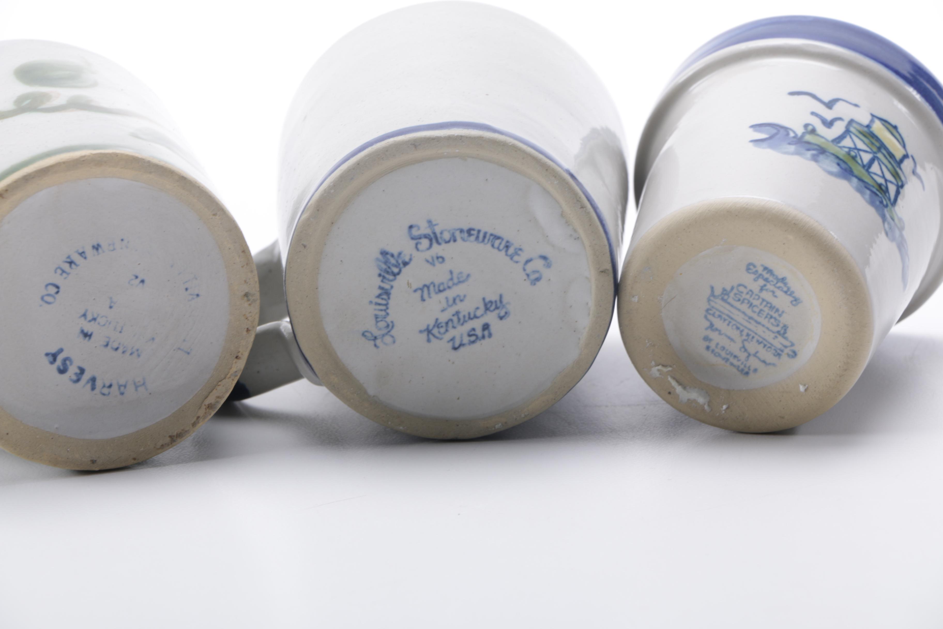 Vintage Stoneware Collection Including Louisville Stoneware Company