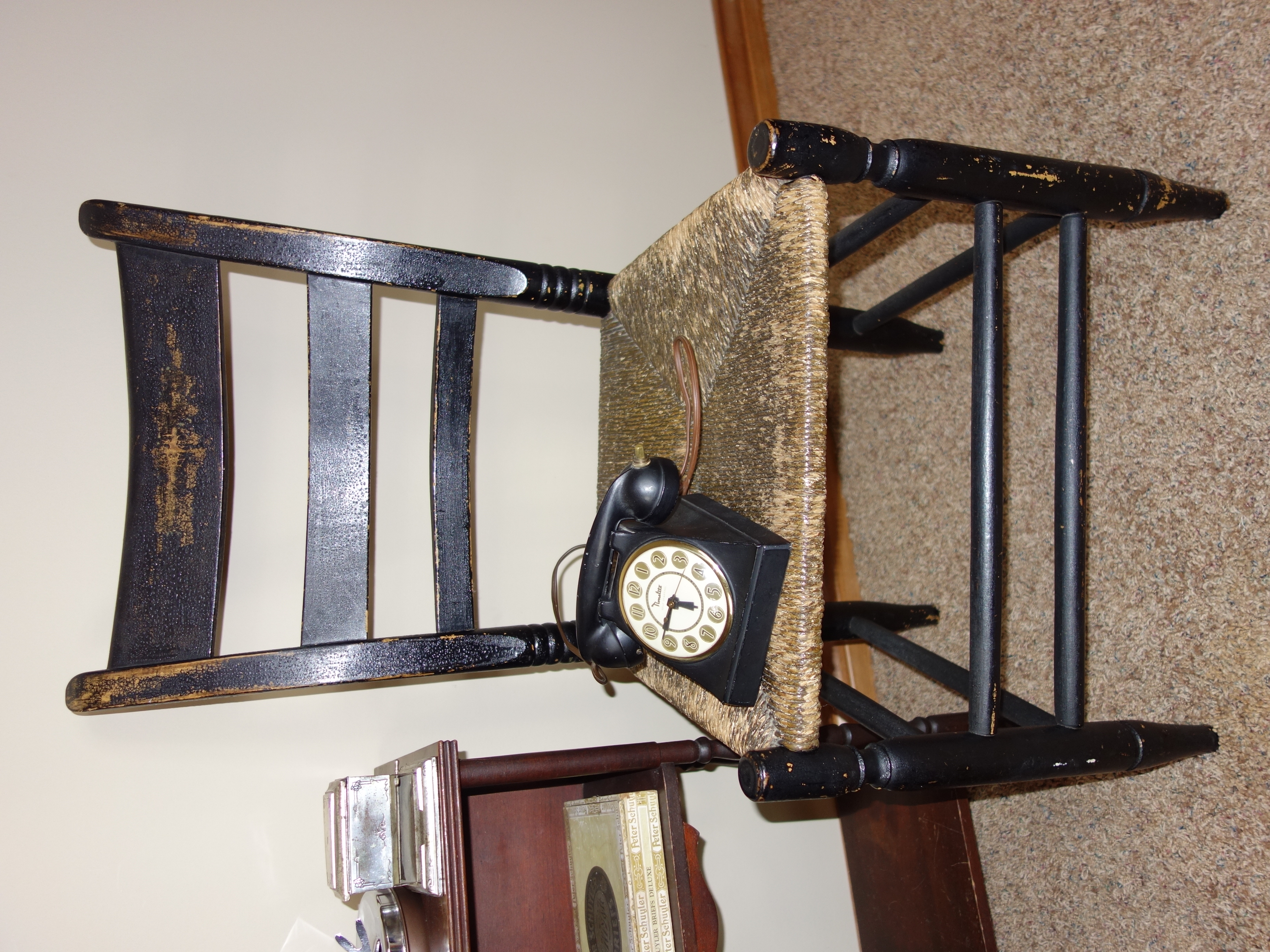 Antique Side Chairs and Smoking Stand