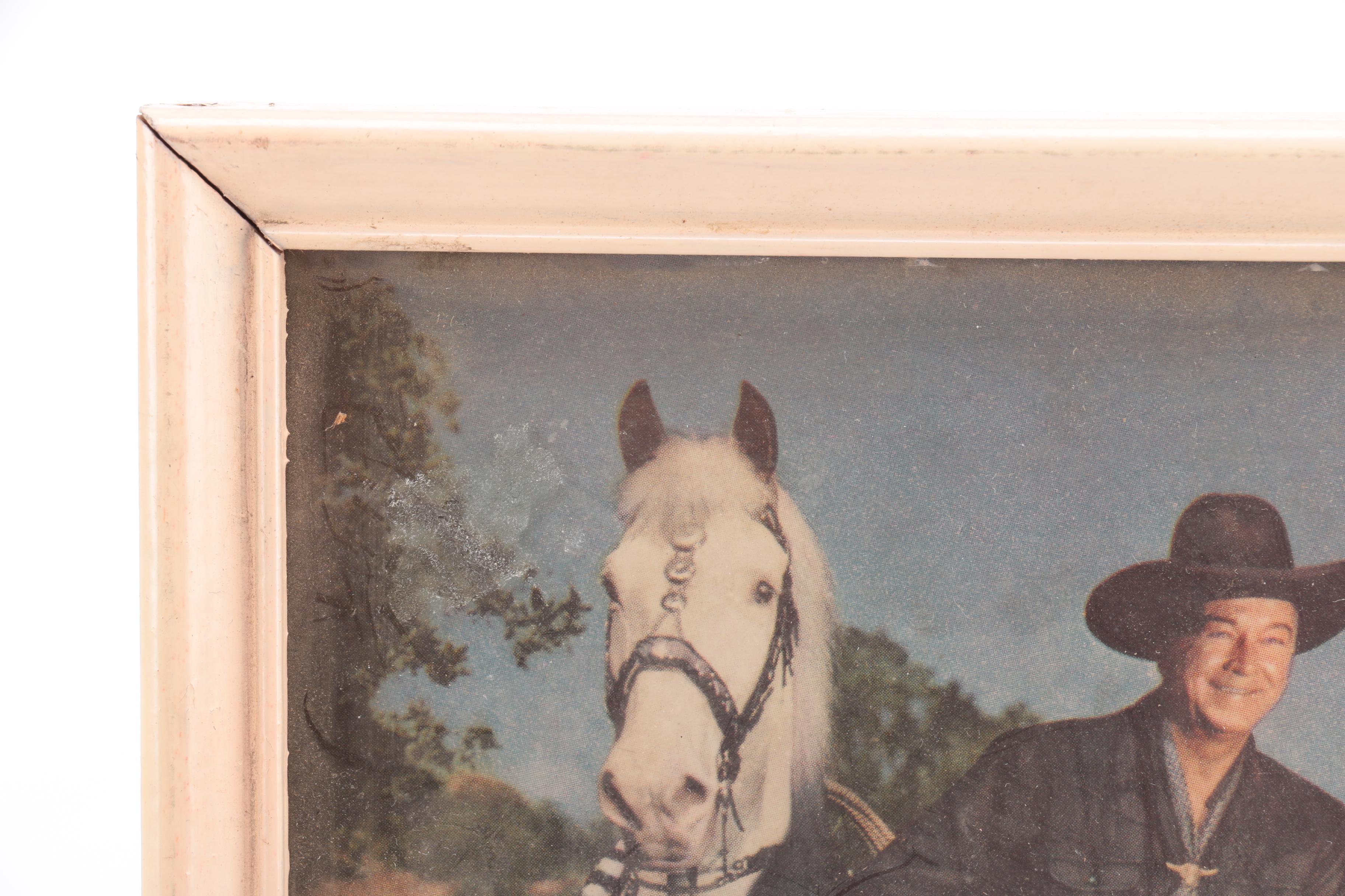 Gene Autry Flying A Ranch Double Gun Toy Holster, Hoppy Print and Cowboy Boots Bookends
