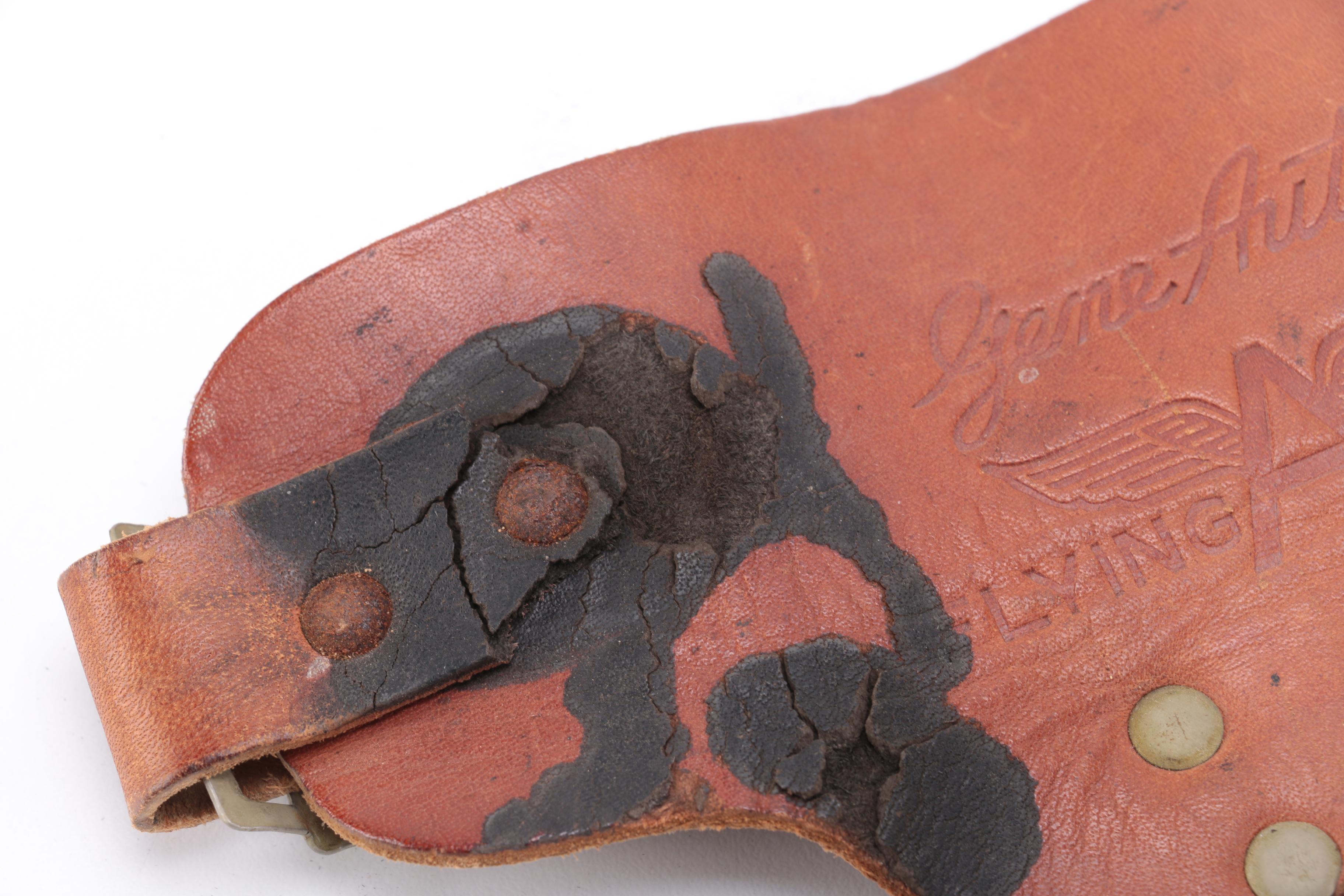 Gene Autry Flying A Ranch Double Gun Toy Holster, Hoppy Print and Cowboy Boots Bookends