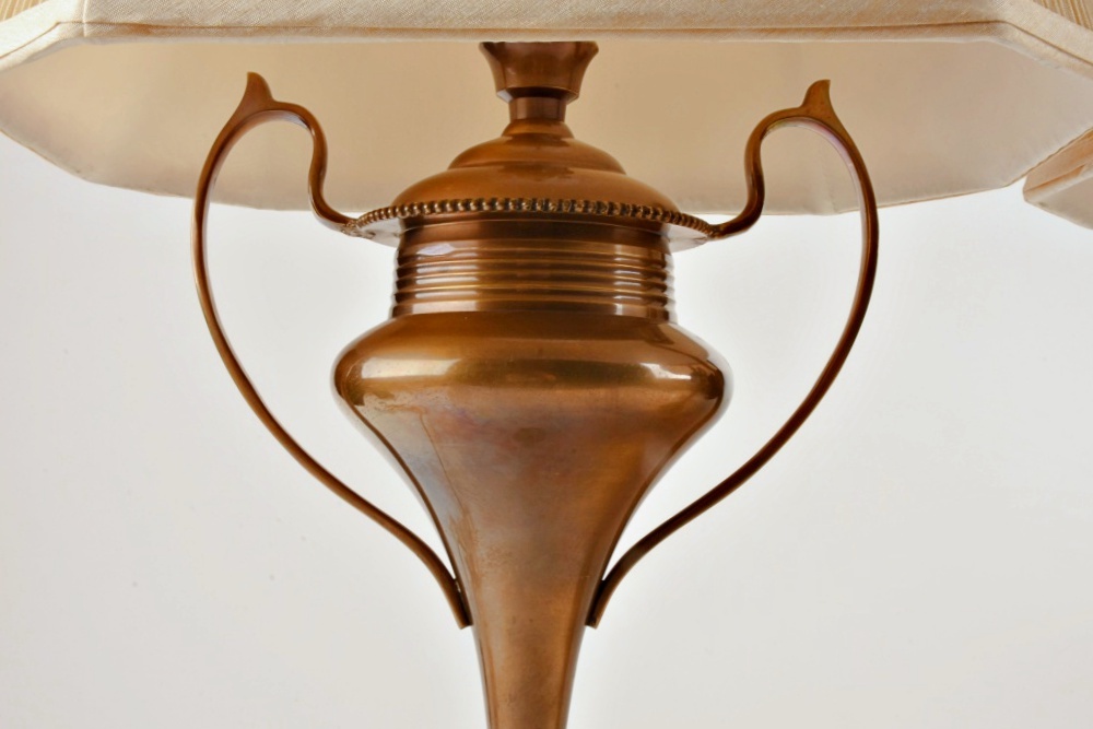 Pair of "Arteriors Home" Burnished Brass Table Lamps in Urn Form