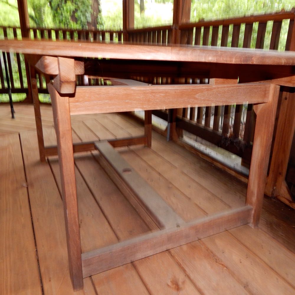 Expandable Teak Oval Patio Dining Table