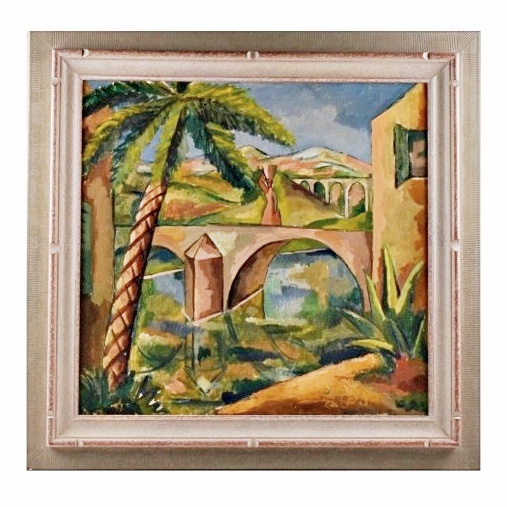 "Aquaduct" Original Painting by Edgar Yaeger (1904-1997)