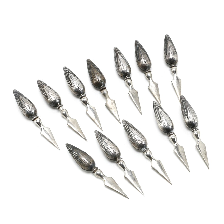 Sterling Silver Corn Skewer Set