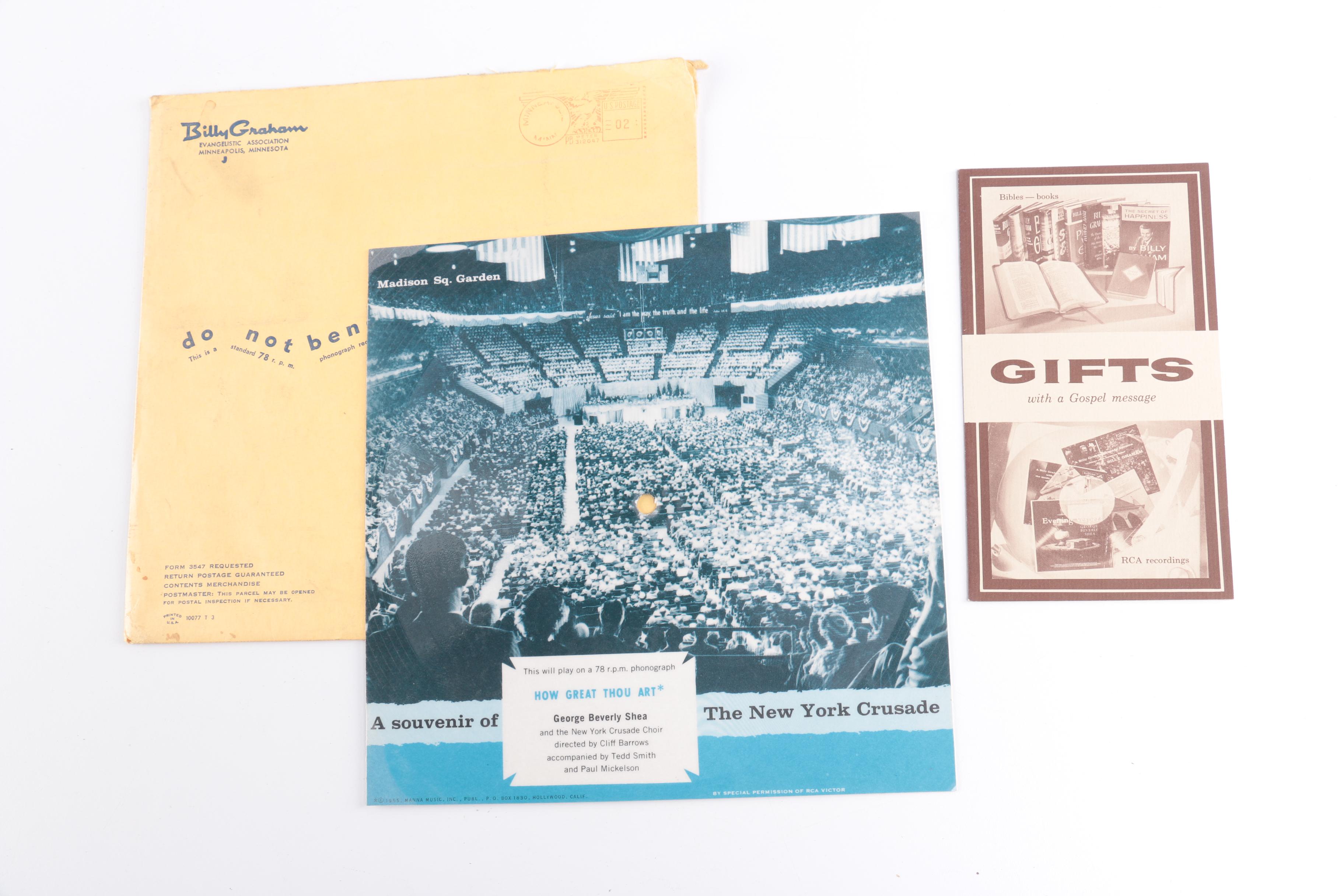 78 rpm Records and 1955 Billy Graham Crusade Record