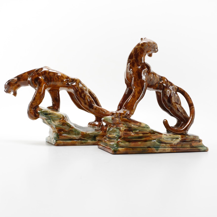 1940s Royal Haeger Cheetah Figurines
