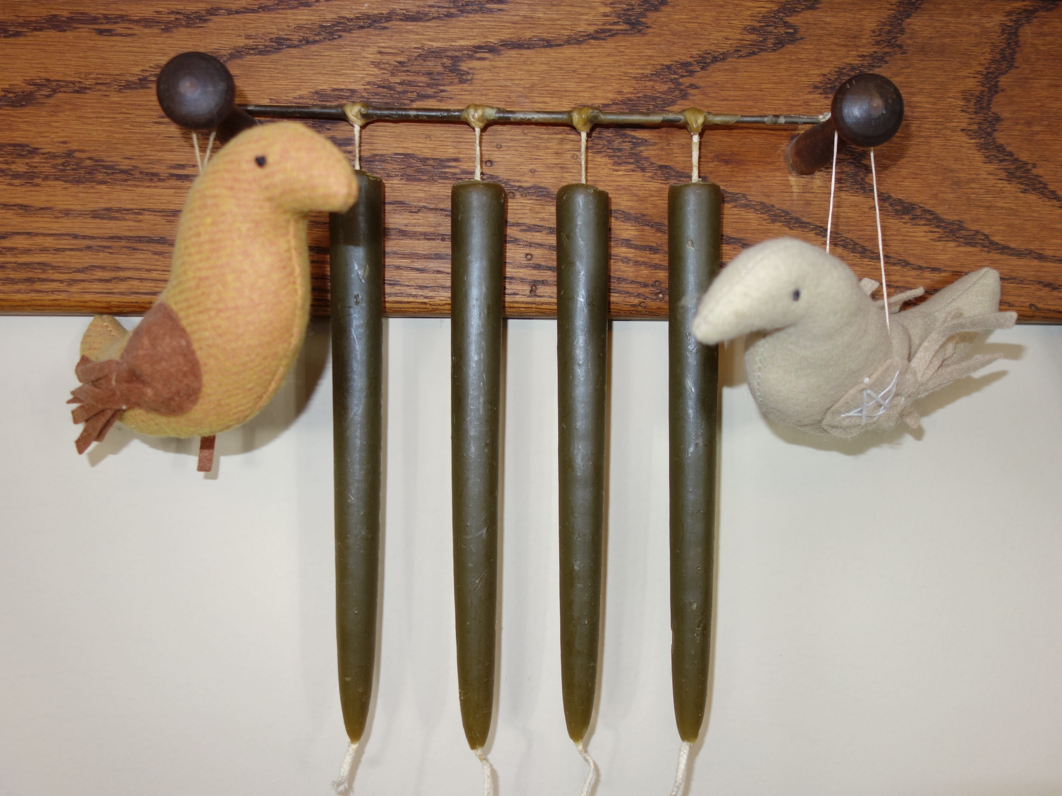 Wooden Wall Shelf With Collectibles