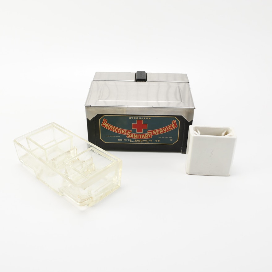 Vintage Nu-Vita Barber Protective Sanitary Kit