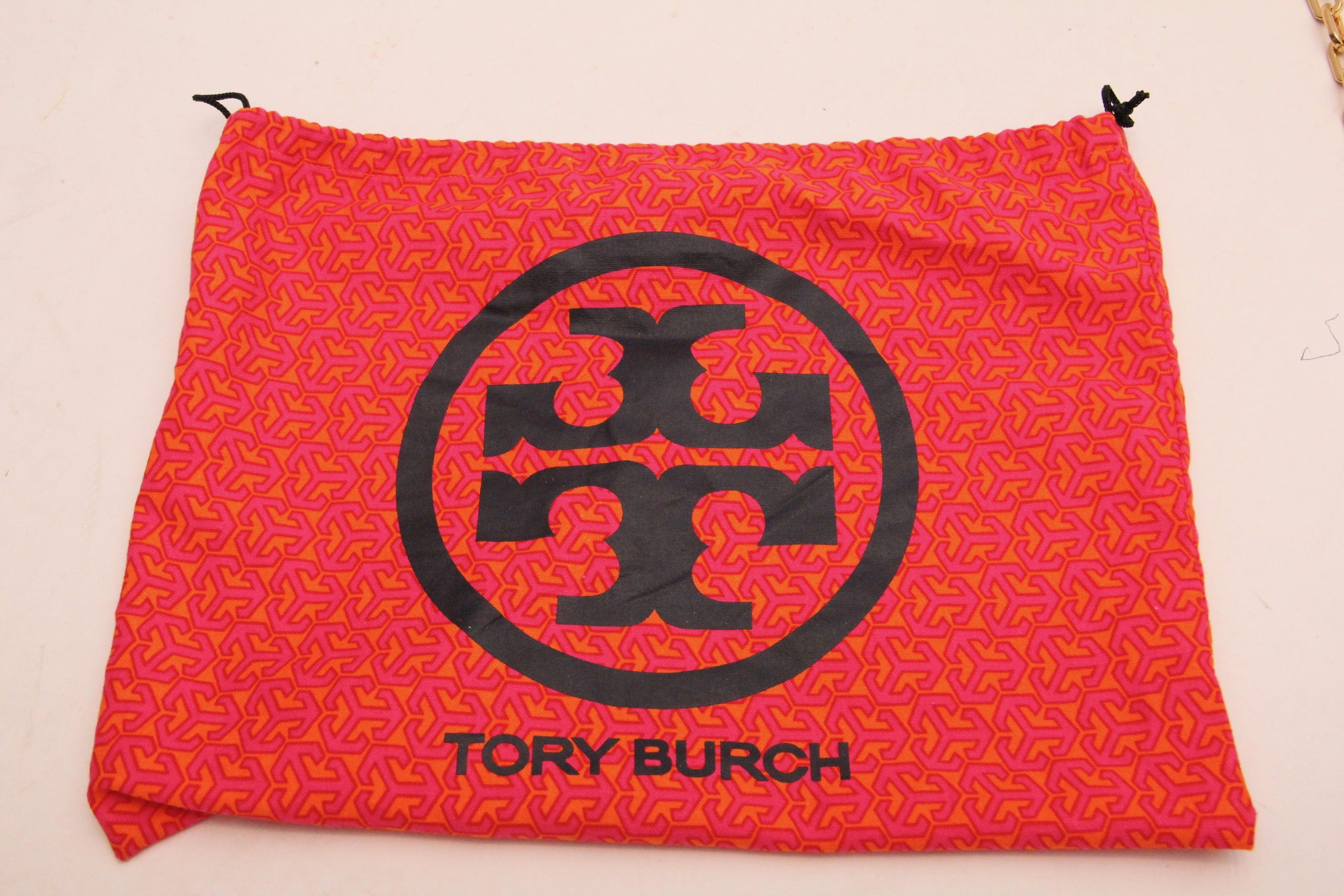 Black Leather Tory Burch Bag
