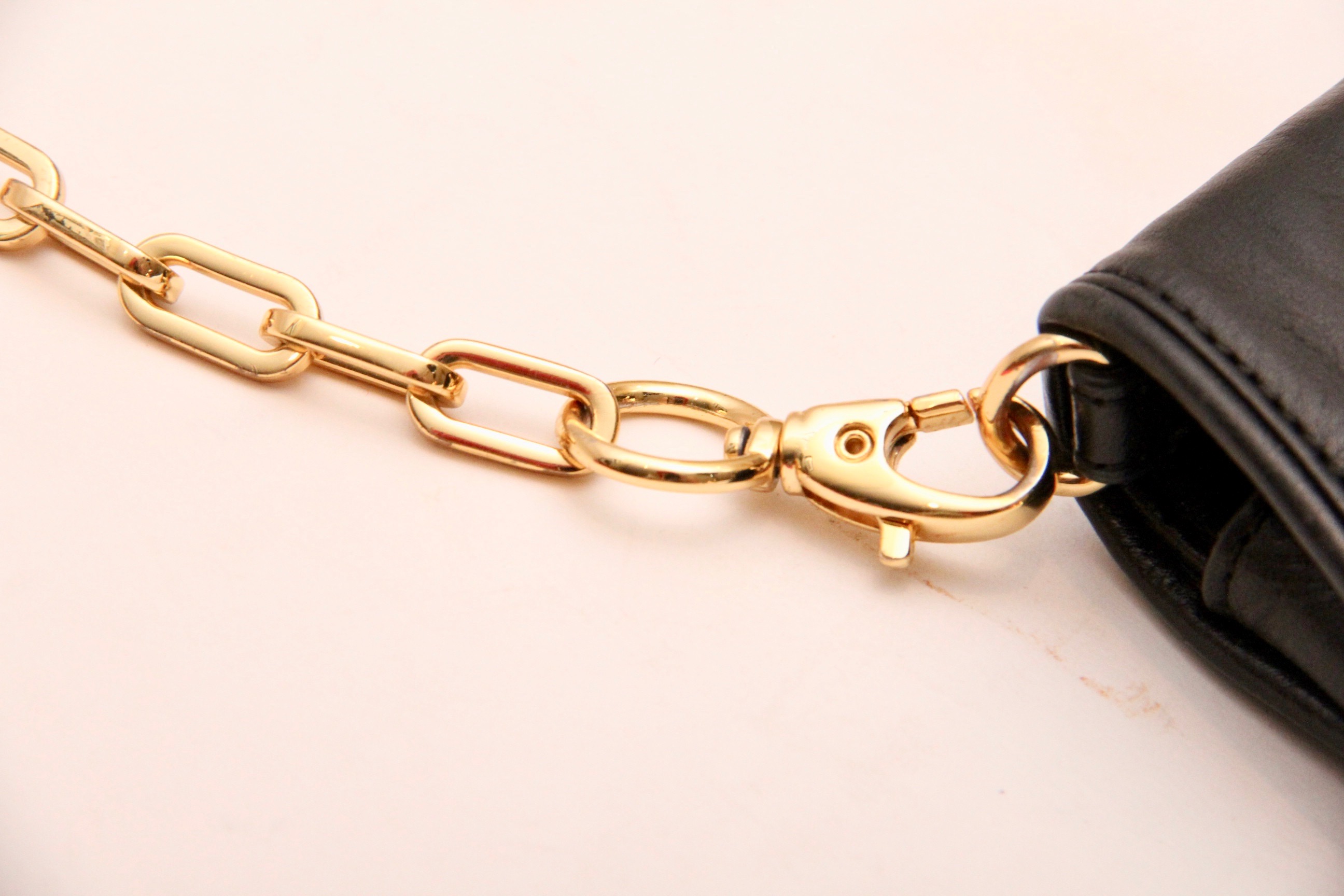 Black Leather Tory Burch Bag