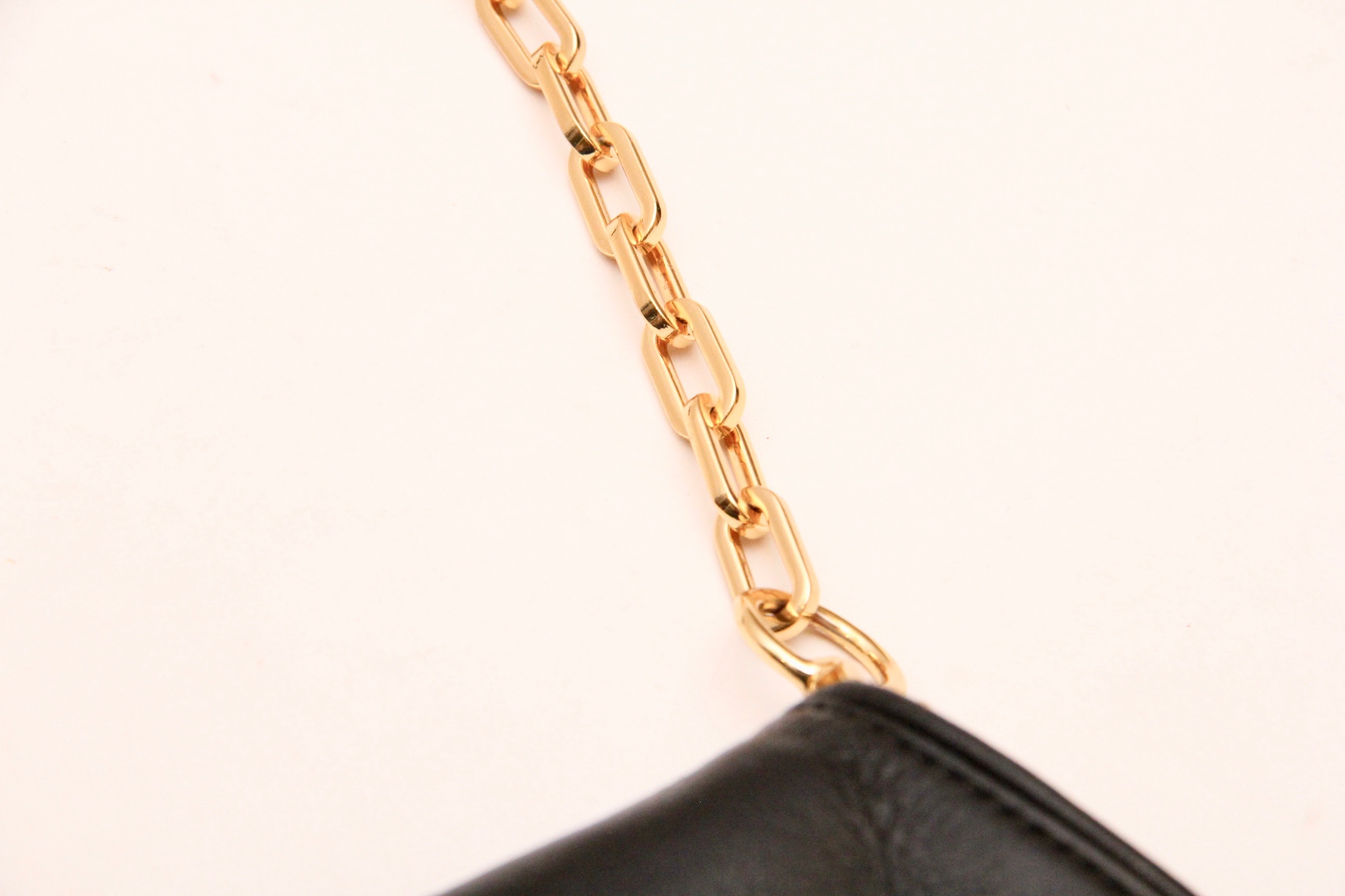 Black Leather Tory Burch Bag