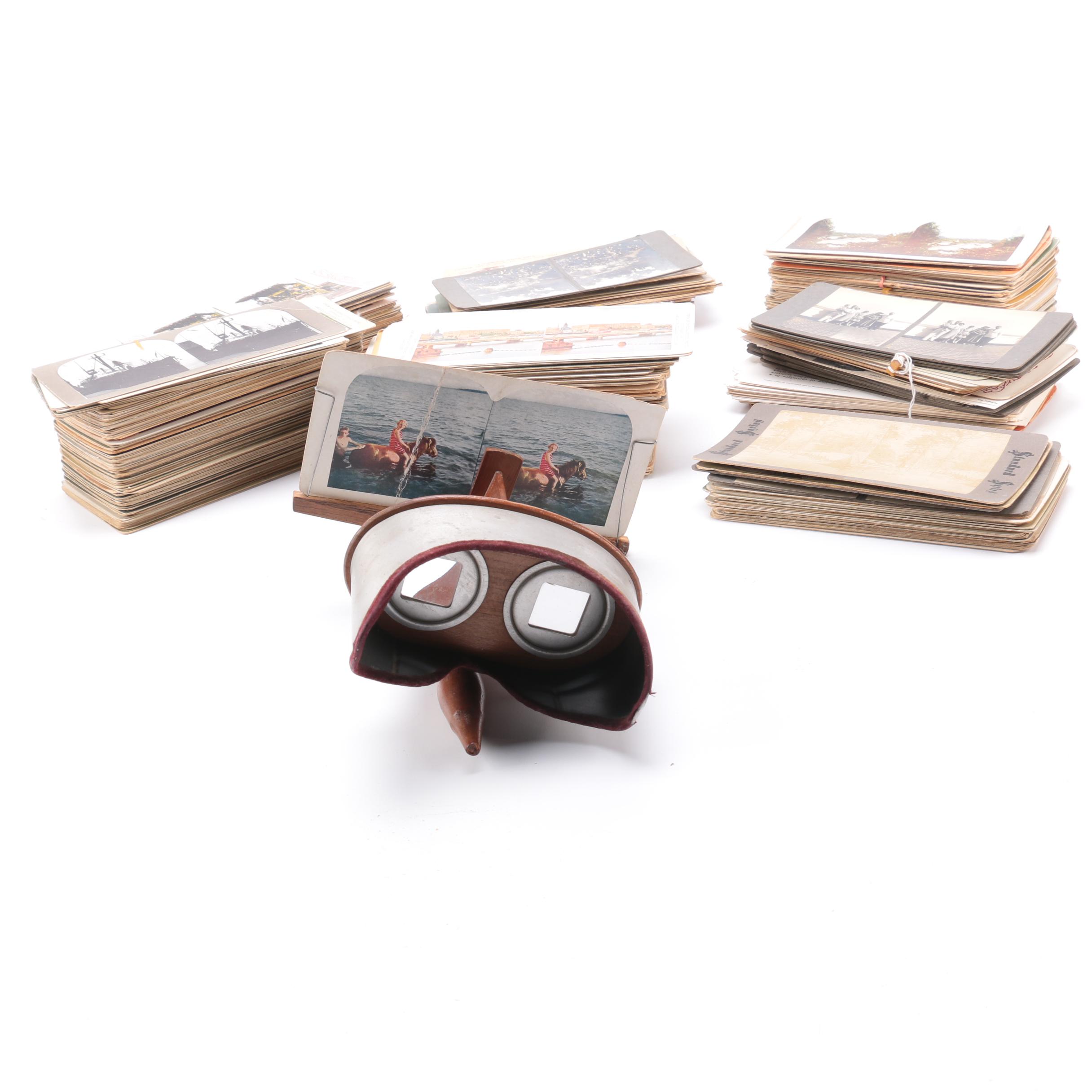 Vintage Underwood & Underwood Stereo Viewer With Cards