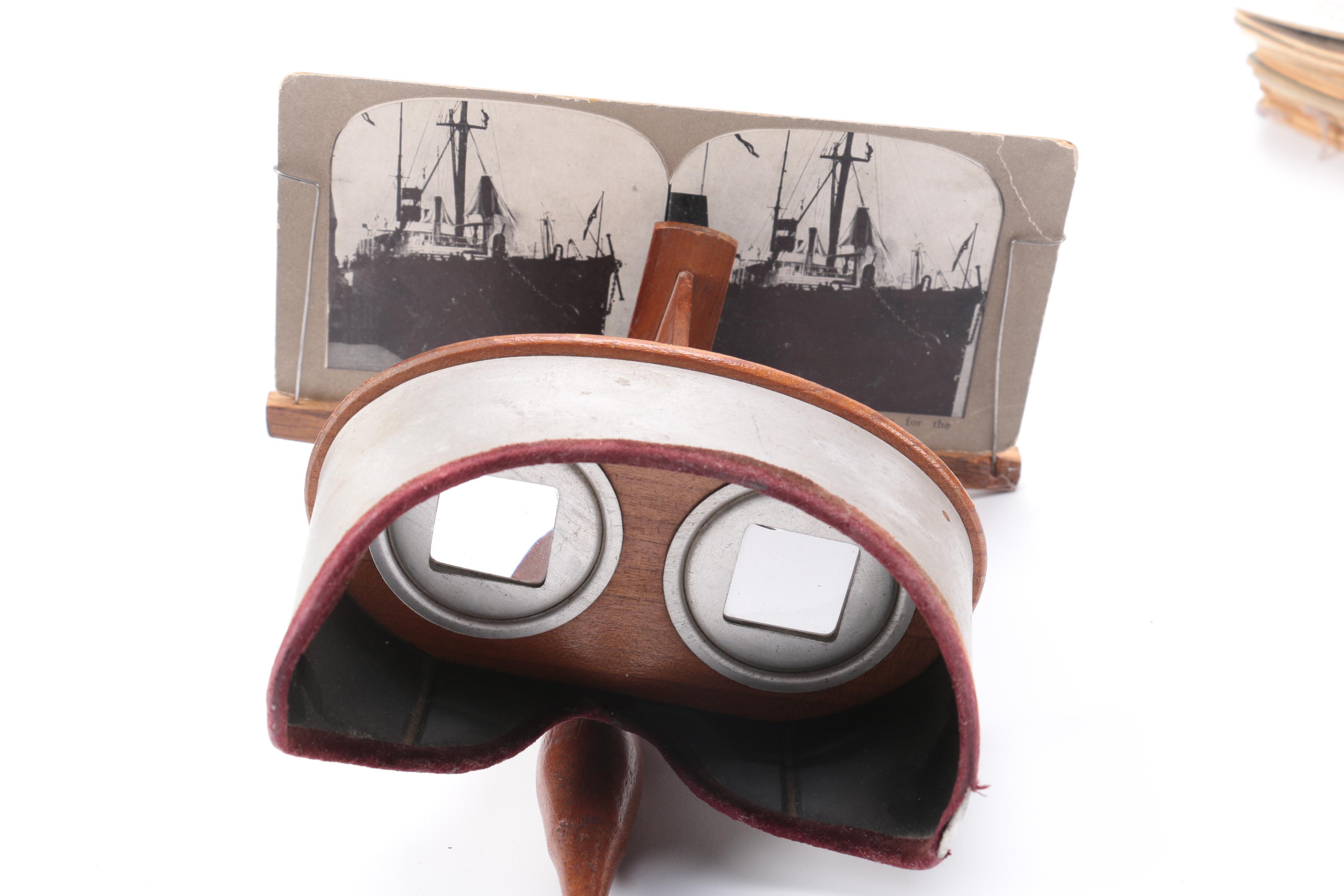 Vintage Underwood & Underwood Stereo Viewer With Cards