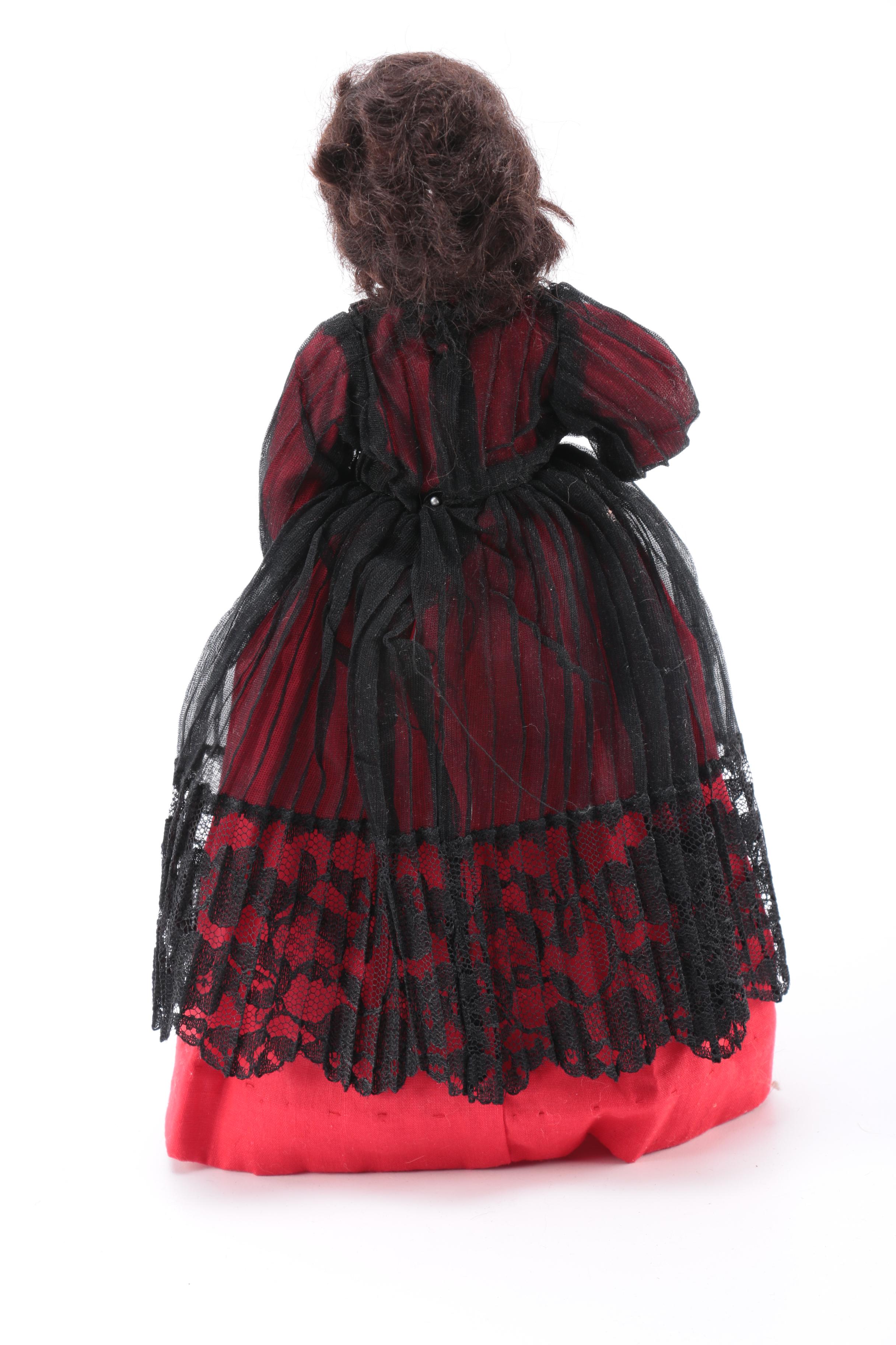 Vintage Handmade Wooden Dolls and Wax Dolls