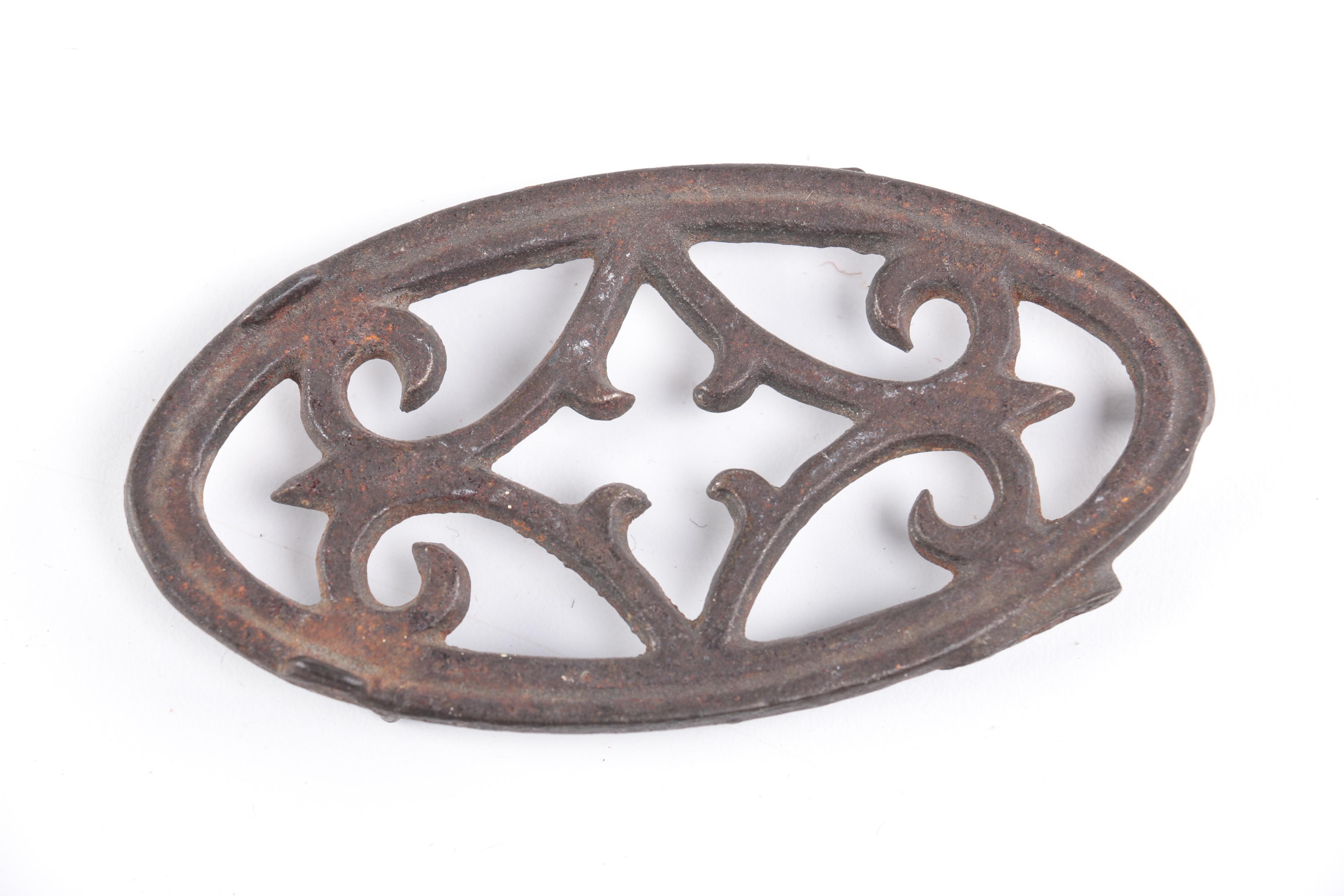 Assorted Iron and Shoe Themed Decor