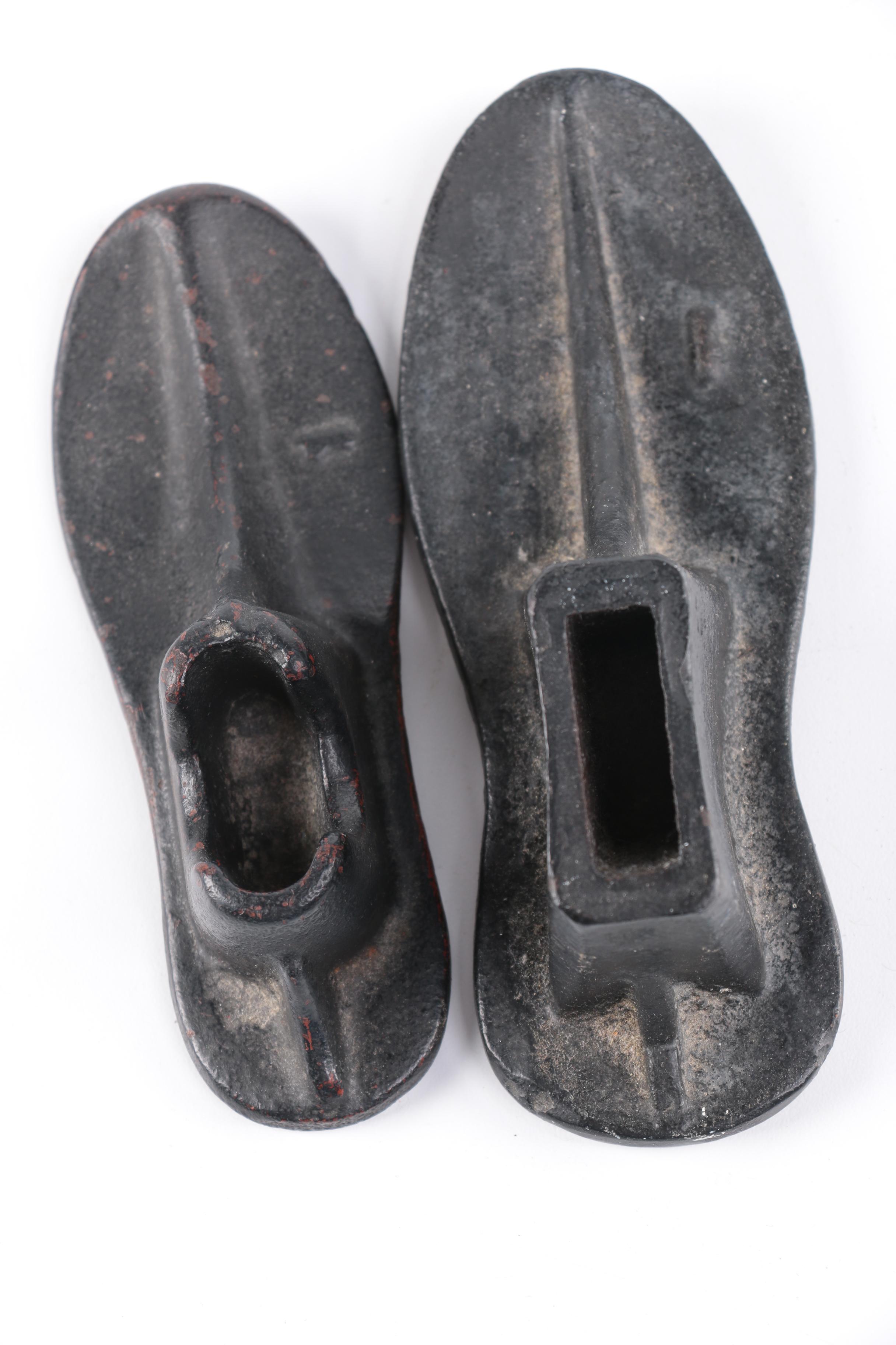 Assorted Iron and Shoe Themed Decor