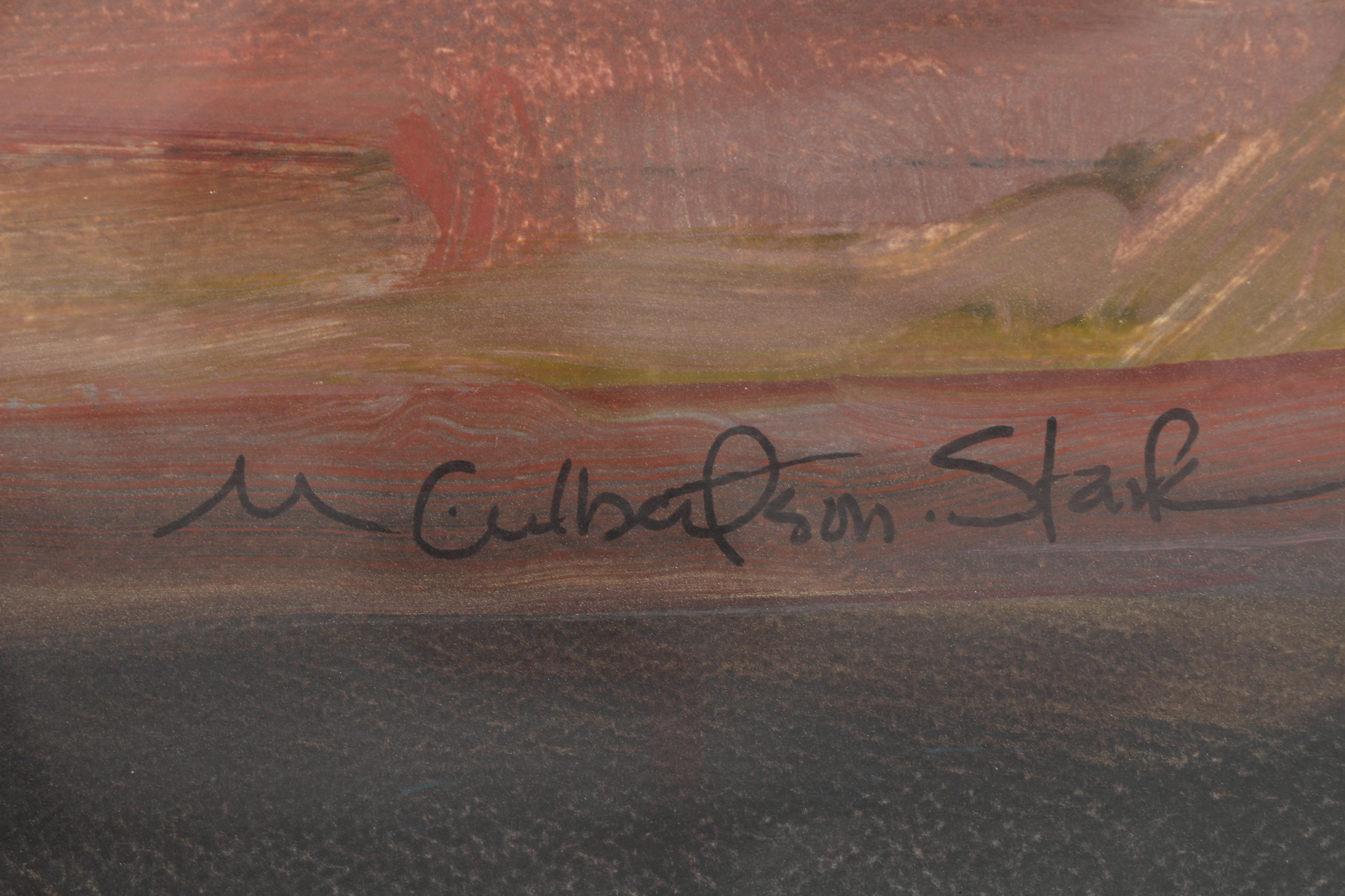 Mary Culbertson-Stark Abstract Oil on Paper "Lunch Box"