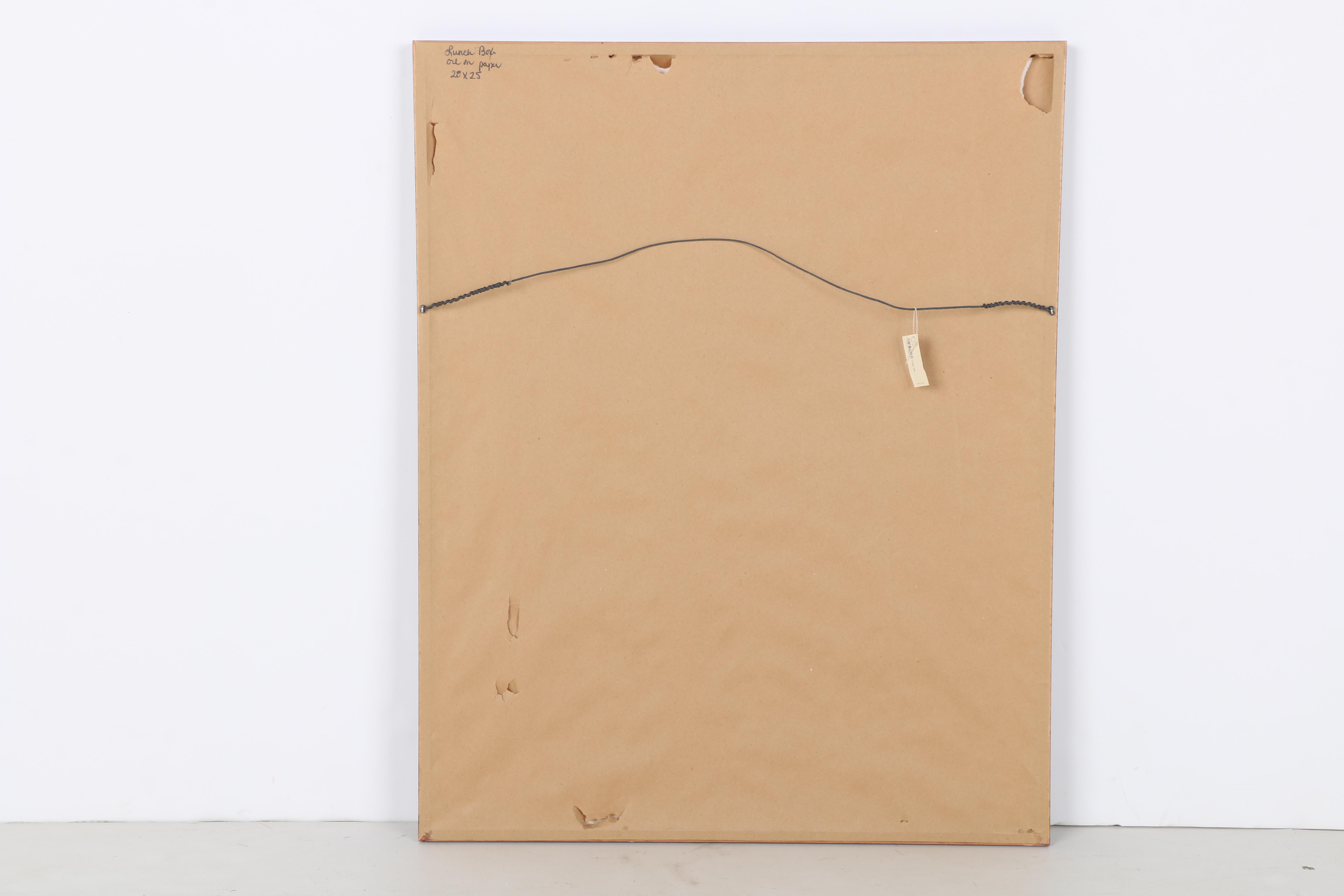 Mary Culbertson-Stark Abstract Oil on Paper "Lunch Box"