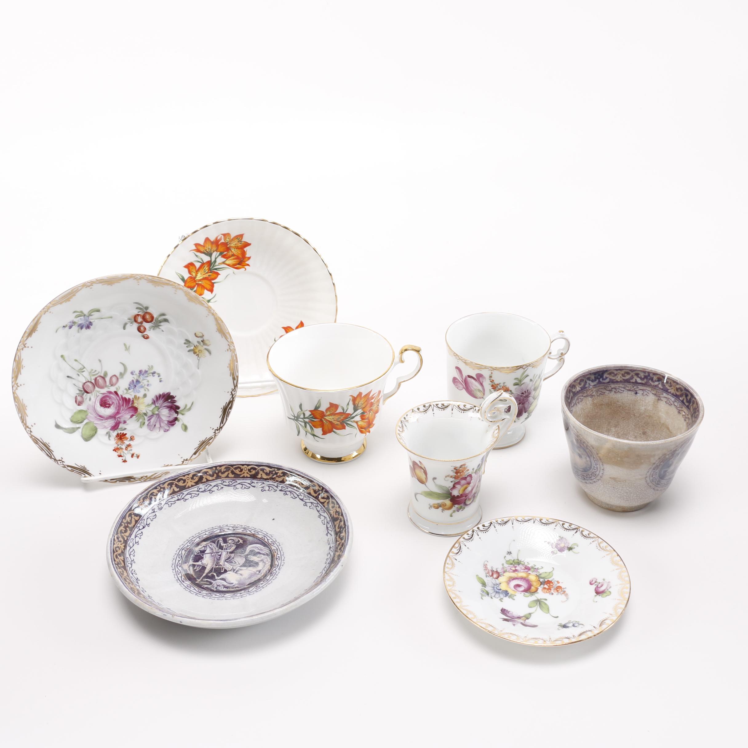 Royal Windsor and Other Tea Cup Assortment