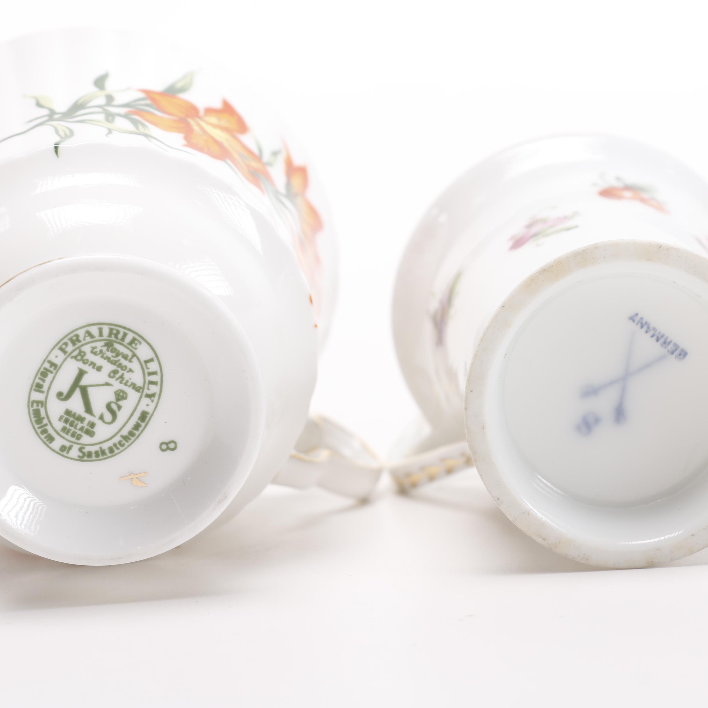 Royal Windsor and Other Tea Cup Assortment