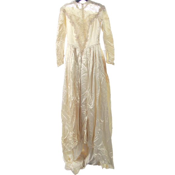Vintage Satin Wedding Dress with Underslip